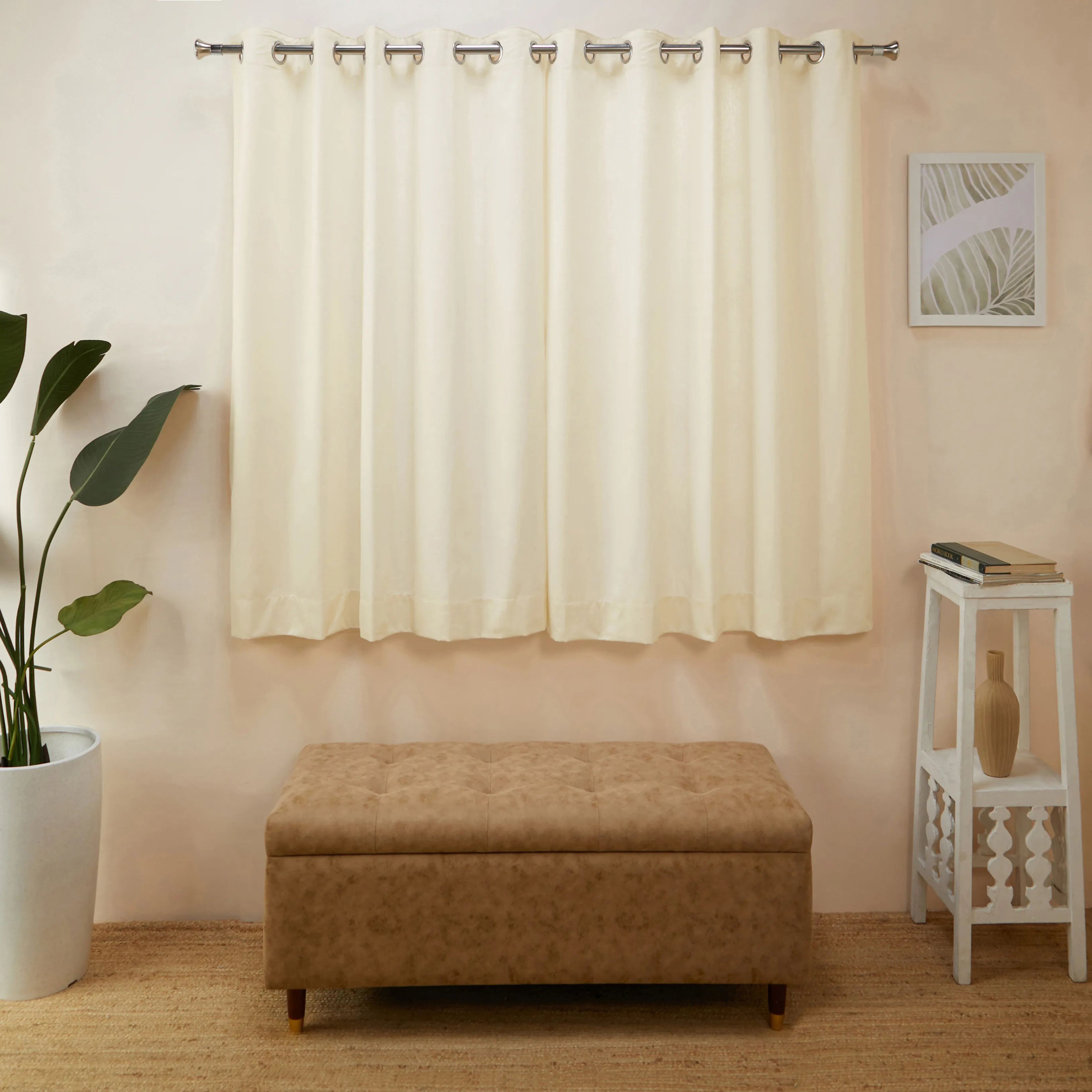 Paleto Set of 2 Solid Readymade Curtains | Earthen Hues