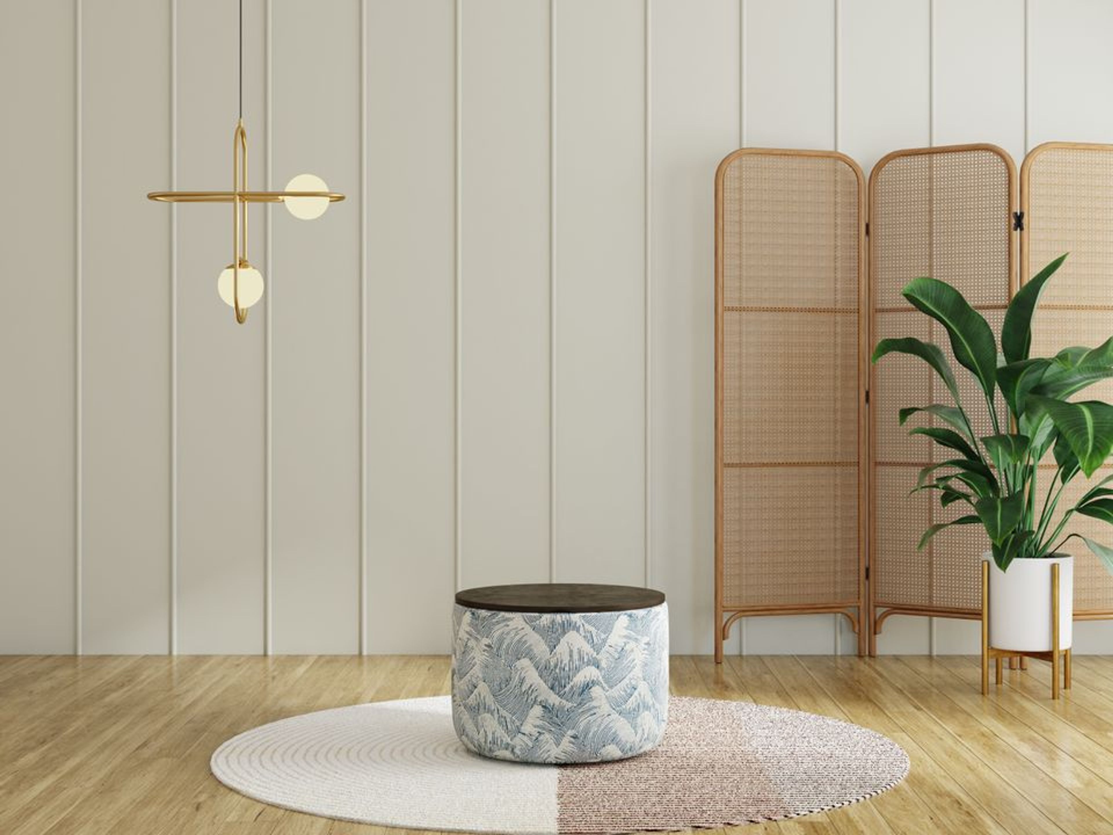 Hayden Home Premium Cozy Cuppa Pouf Cum Coffee Table with Storage