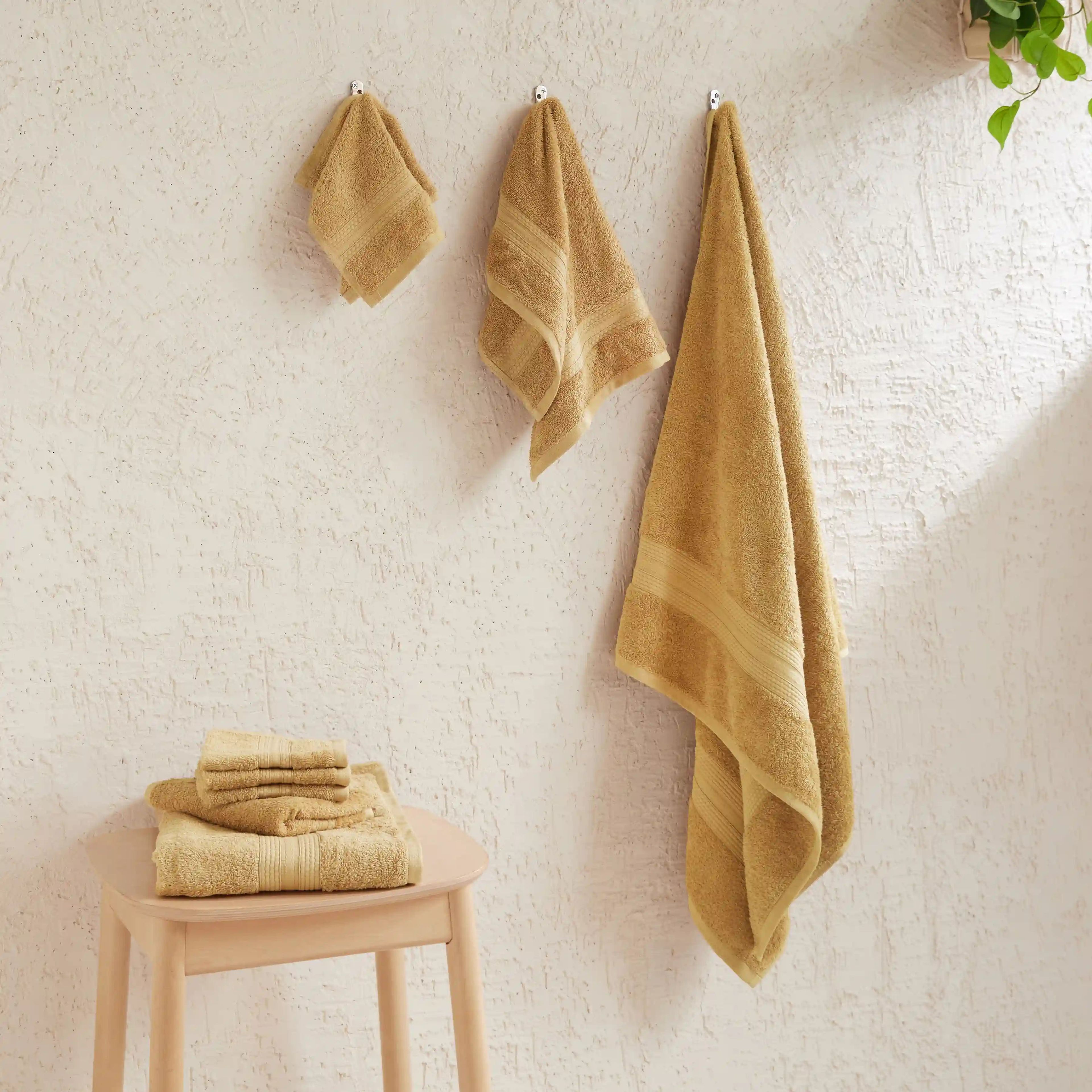 Paleto | Everyday Essentials Absorbent Ring Spun Cotton 8 Piece Terry Towel Set | Set of Bath, Hand & Face Towels