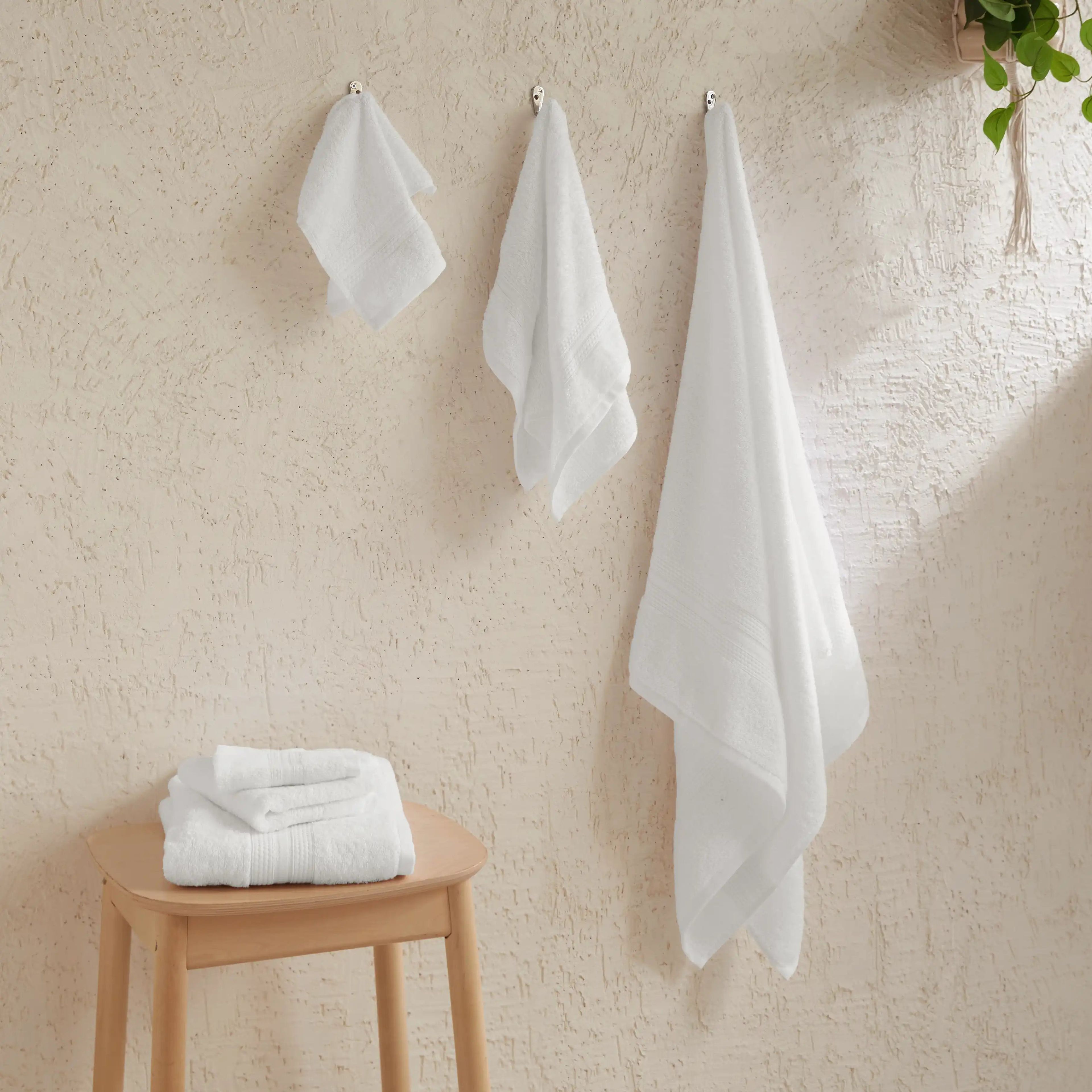 Paleto | Everyday Essentials Absorbent Ring Spun Cotton 6 Piece Terry Towel Set | Set of Bath, Hand & Face Towels