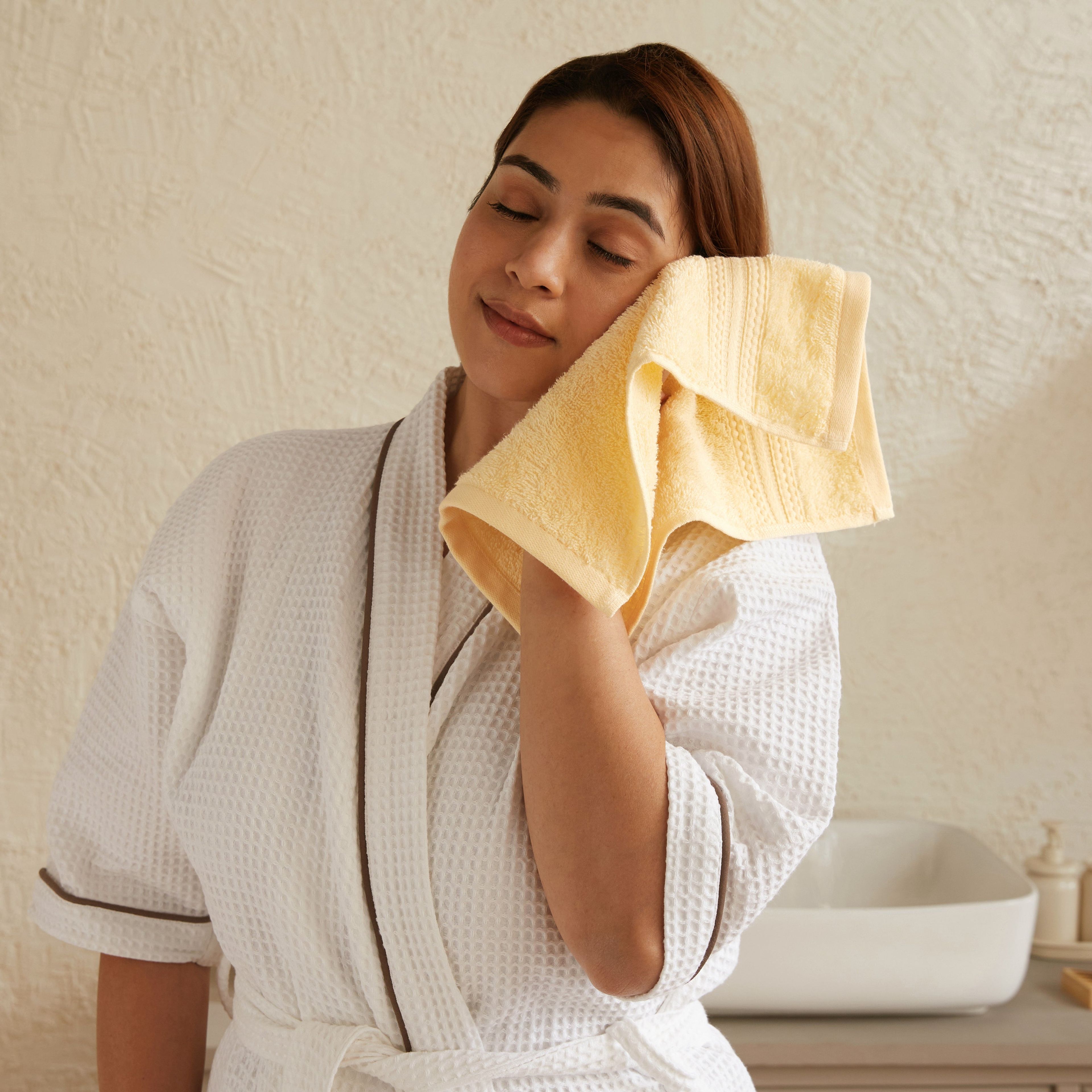 Paleto | Everyday Essentials Absorbent Ring Spun Cotton 6 Piece Terry Towel Set | Set of Bath, Hand & Face Towels