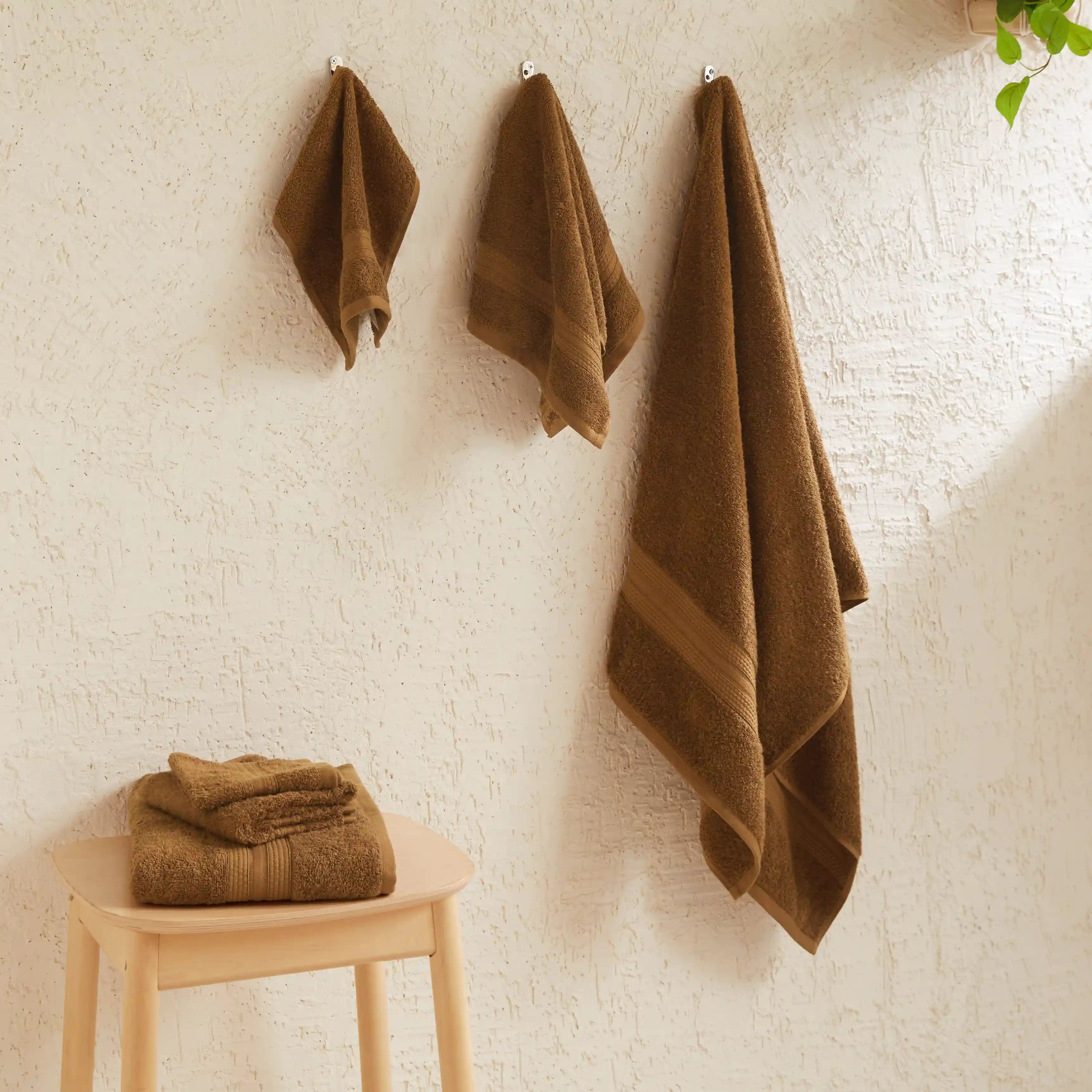 Paleto | Everyday Essentials Absorbent Ring Spun Cotton 6 Piece Terry Towel Set | Set of Bath, Hand & Face Towels