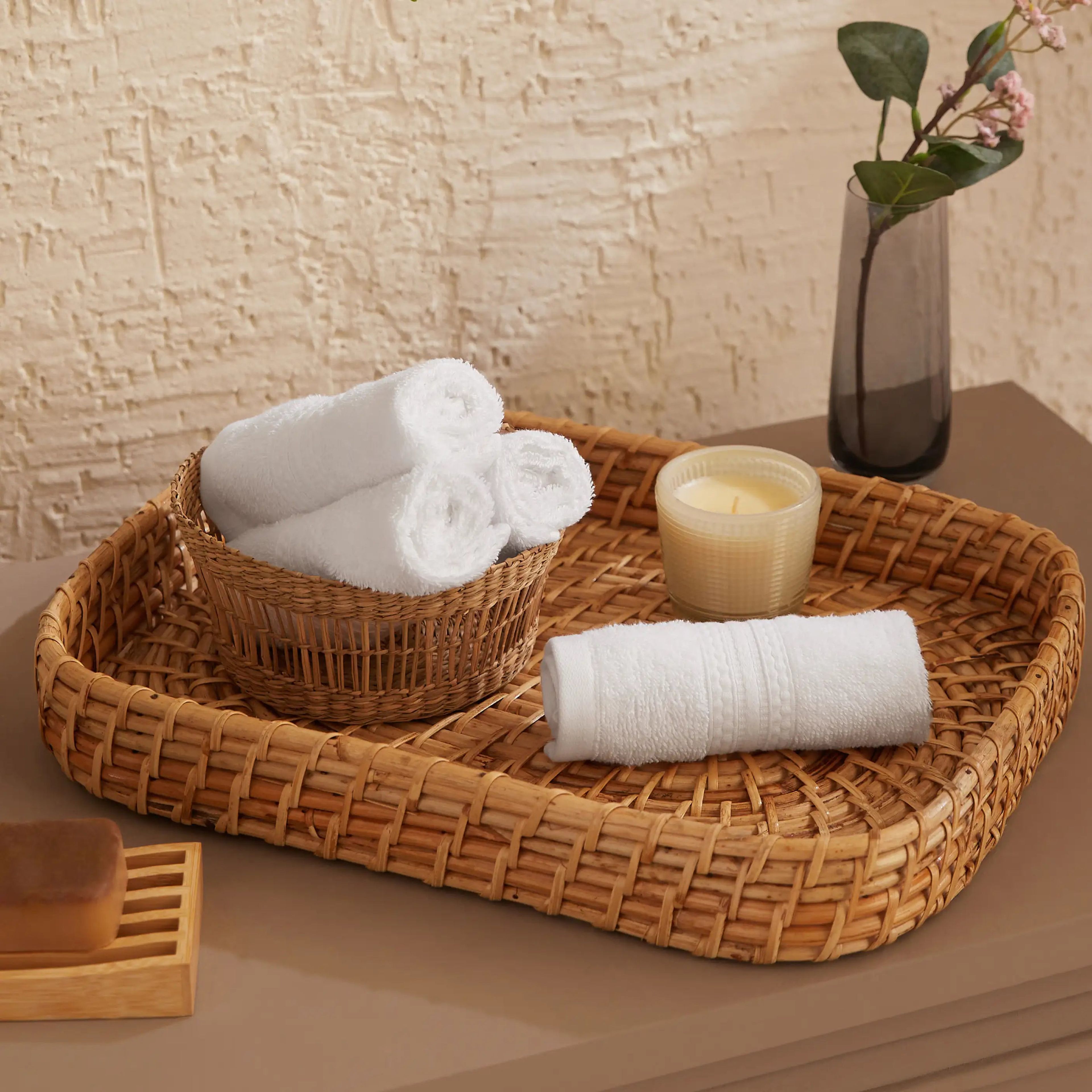 Paleto | Everyday Essentials Absorbent Ring Spun Cotton Terry Face Towels | Set of 4