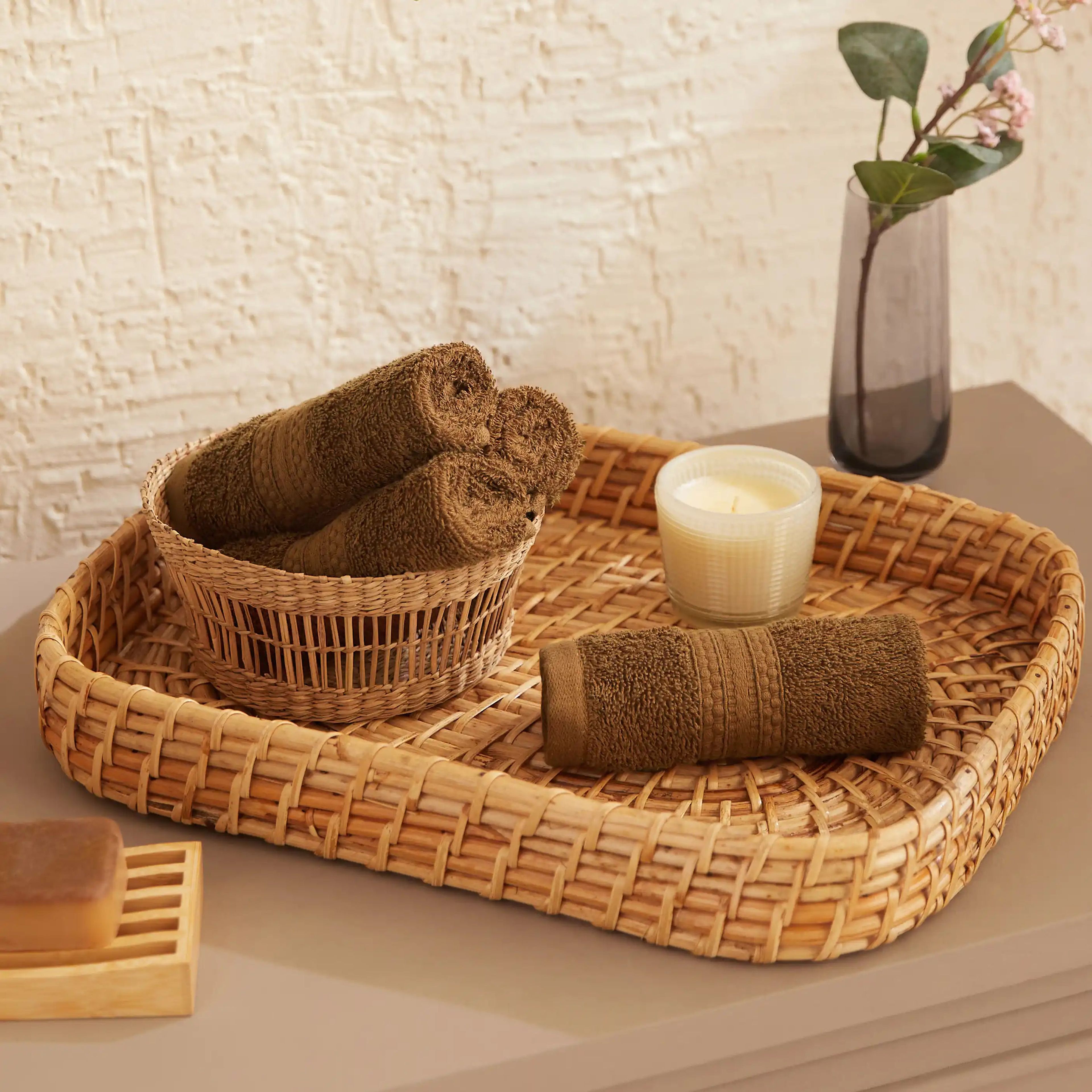 Paleto | Everyday Essentials Absorbent Ring Spun Cotton Terry Face Towels | Set of 4