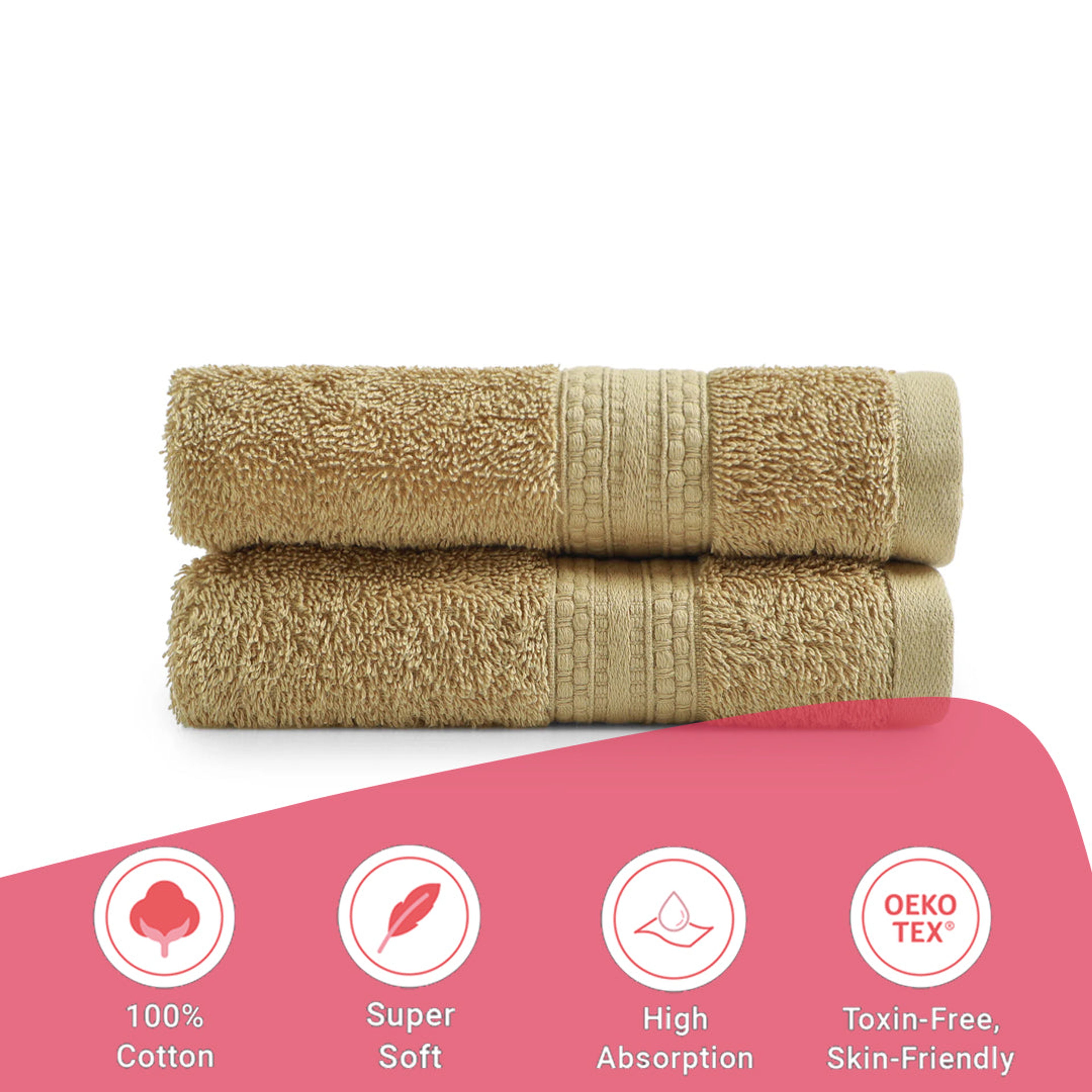Paleto | Everyday Essentials Absorbent Ring Spun Cotton Terry Hand Towels | Set of 2