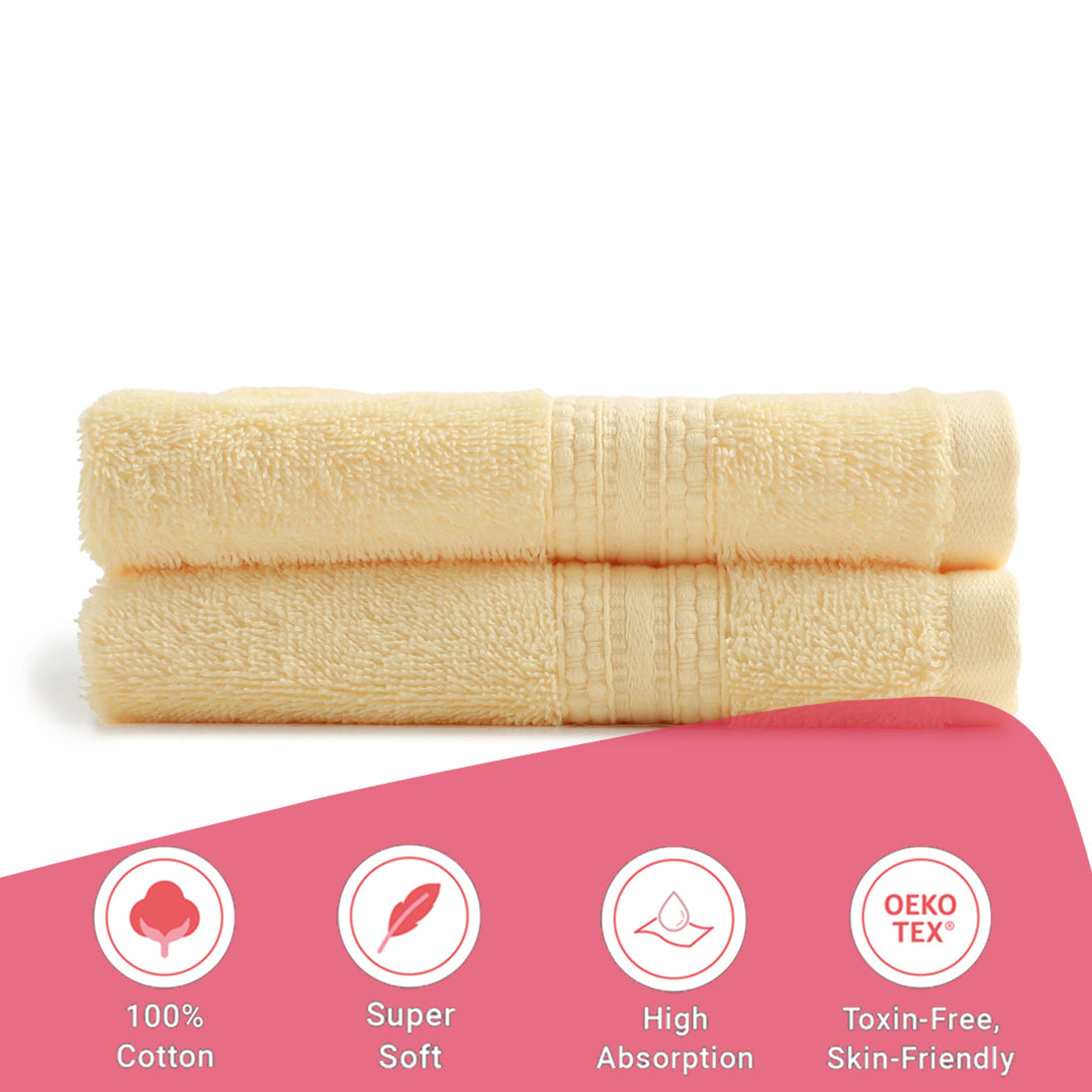 Paleto | Everyday Essentials Absorbent Ring Spun Cotton Terry Hand Towels | Set of 2