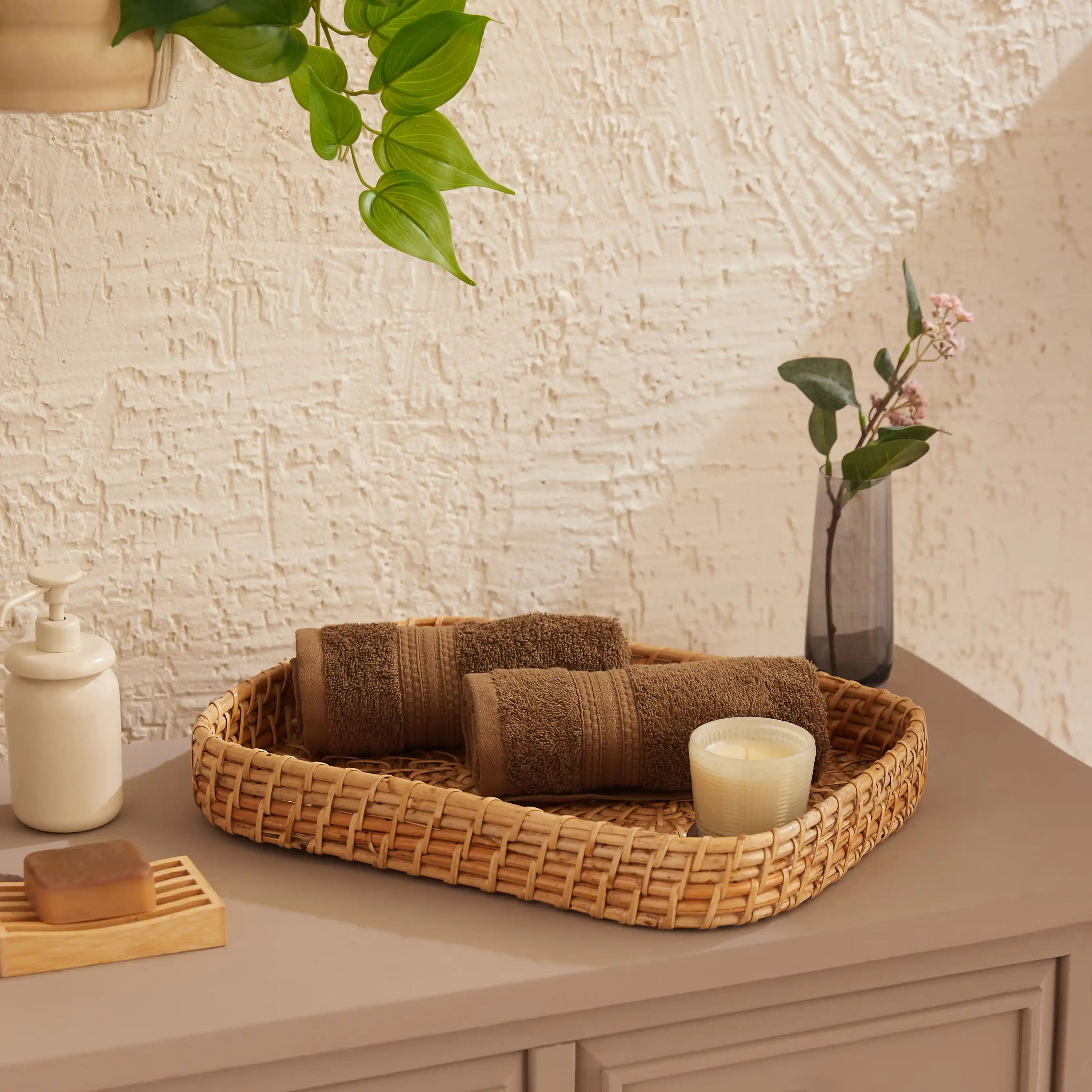 Paleto | Everyday Essentials Absorbent Ring Spun Cotton Terry Hand Towels | Set of 2