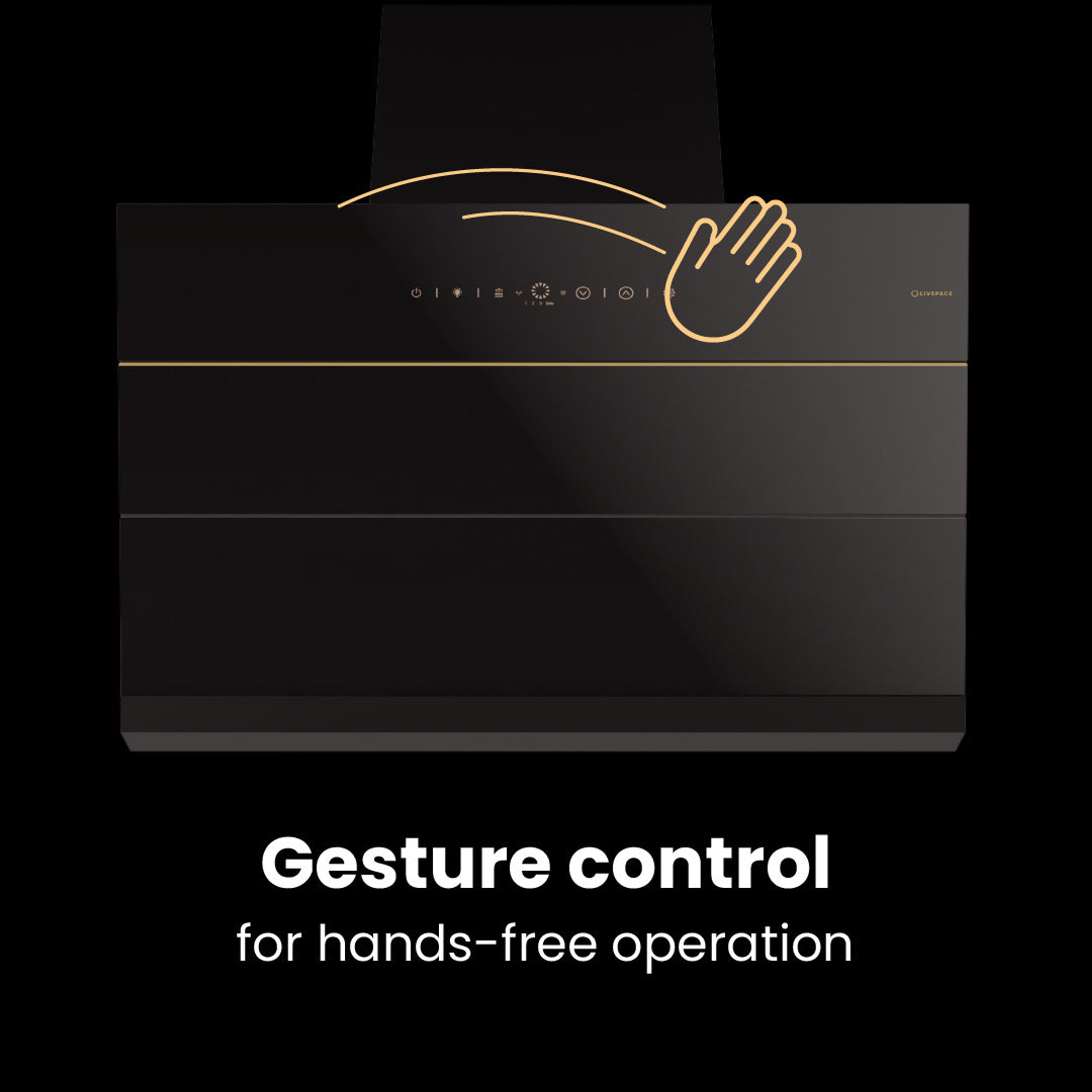 Intellia by Livspace AutoClean Inclined Shape BLDC chimney 900mm size 1600m3/h suction power (Ducted) | Intellia CH I 90