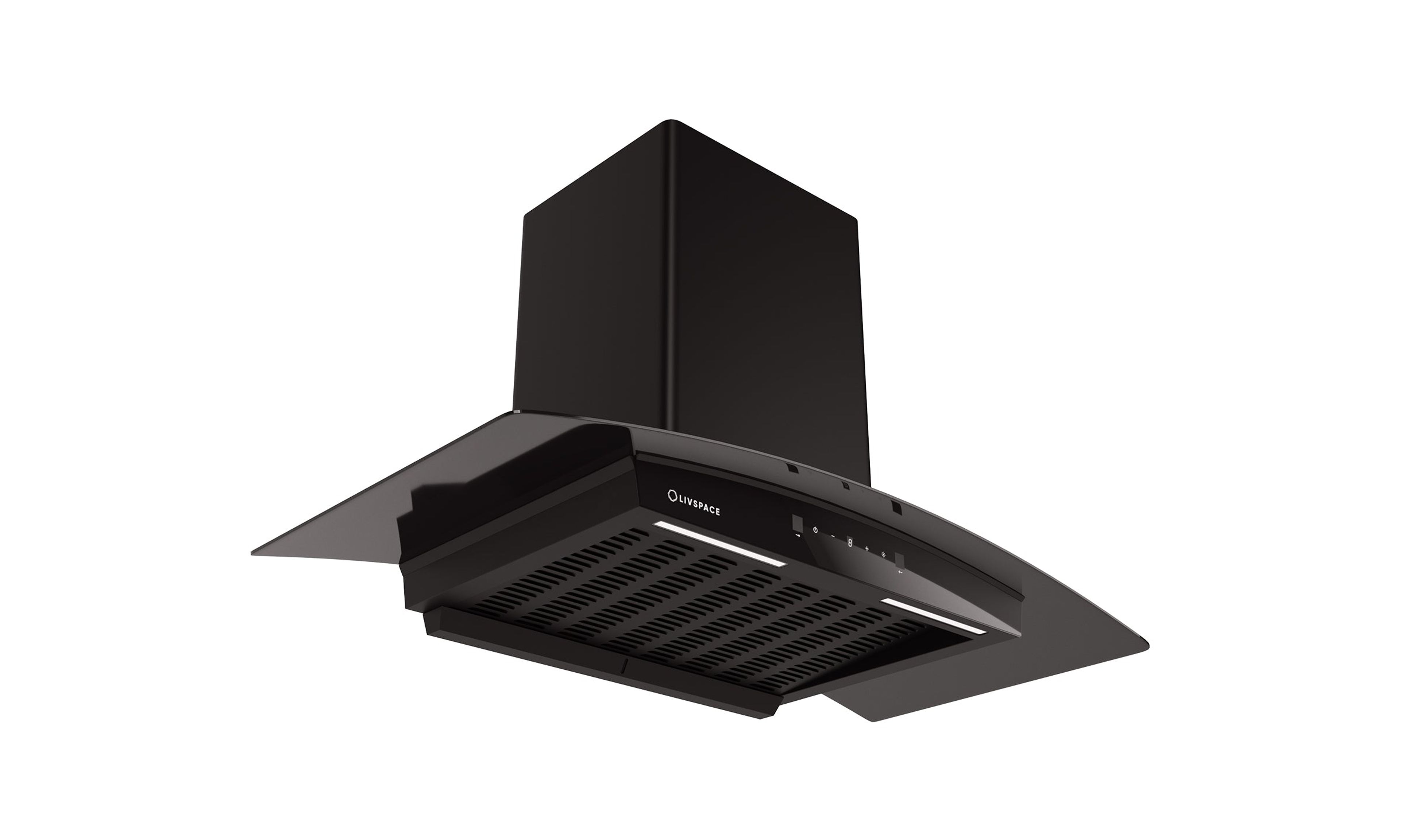 Optima by Livspace AutoClean Curve Shape chimney 900mm size 1200m3/h suction power (Ducted) | Optima CH C 90