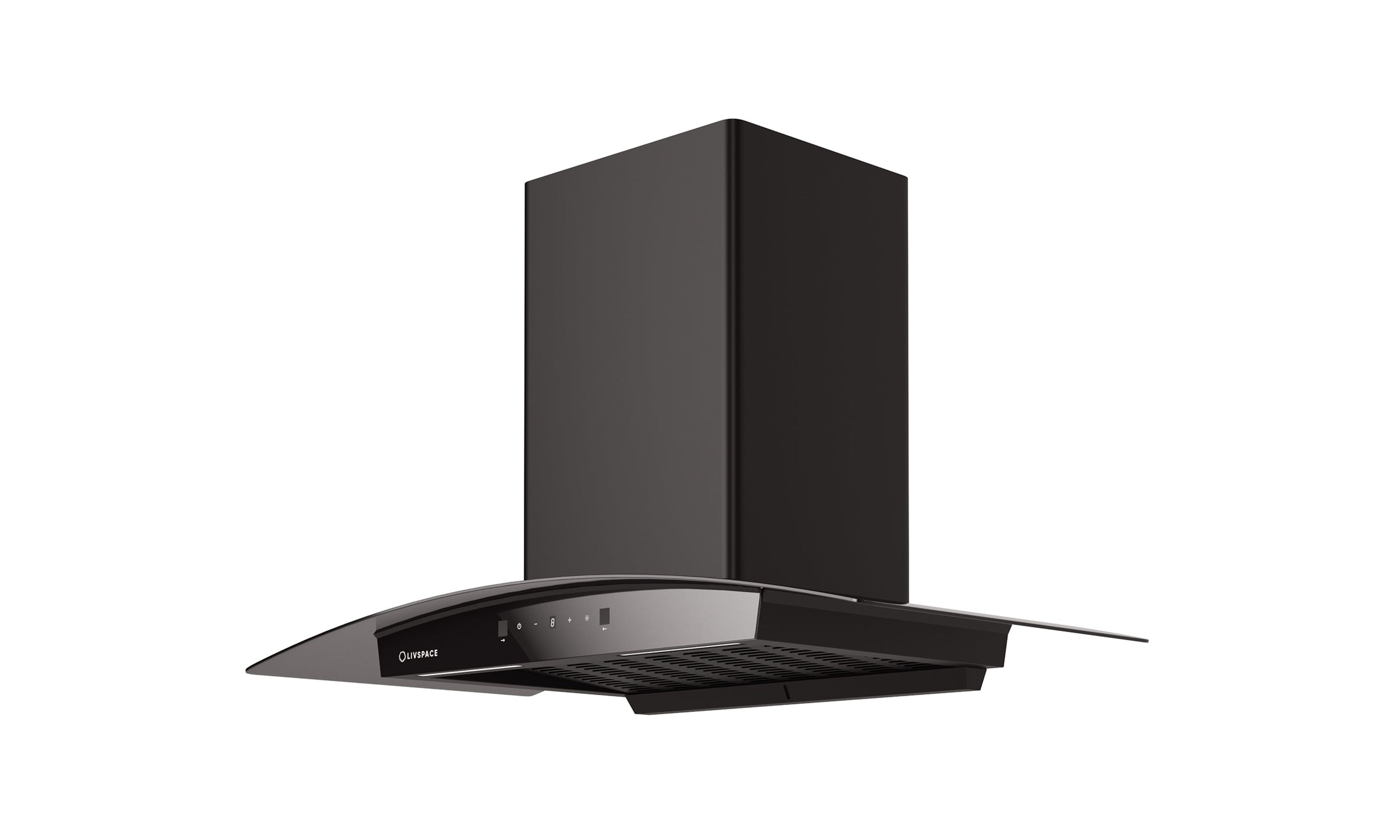 Optima by Livspace AutoClean Curve Shape chimney 900mm size 1200m3/h suction power (Ducted) | Optima CH C 90