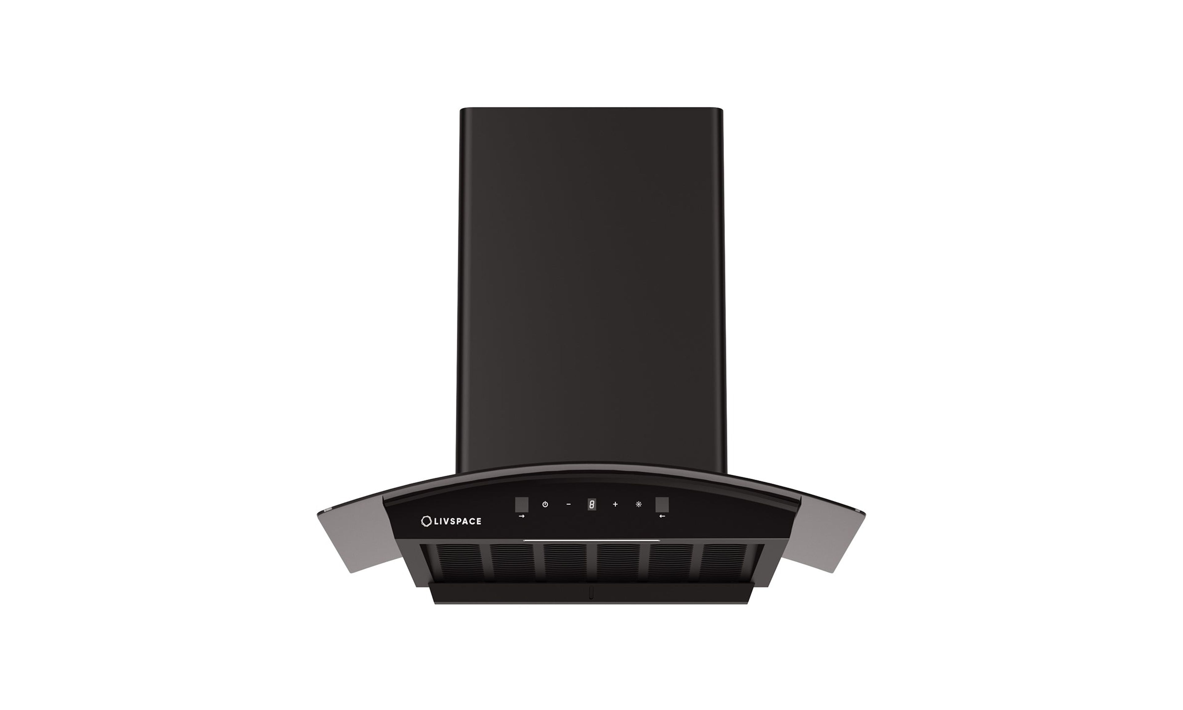 Optima by Livspace AutoClean Curve Shape chimney 600mm size 1200m3/h suction power (Ducted) | Optima CH C 60