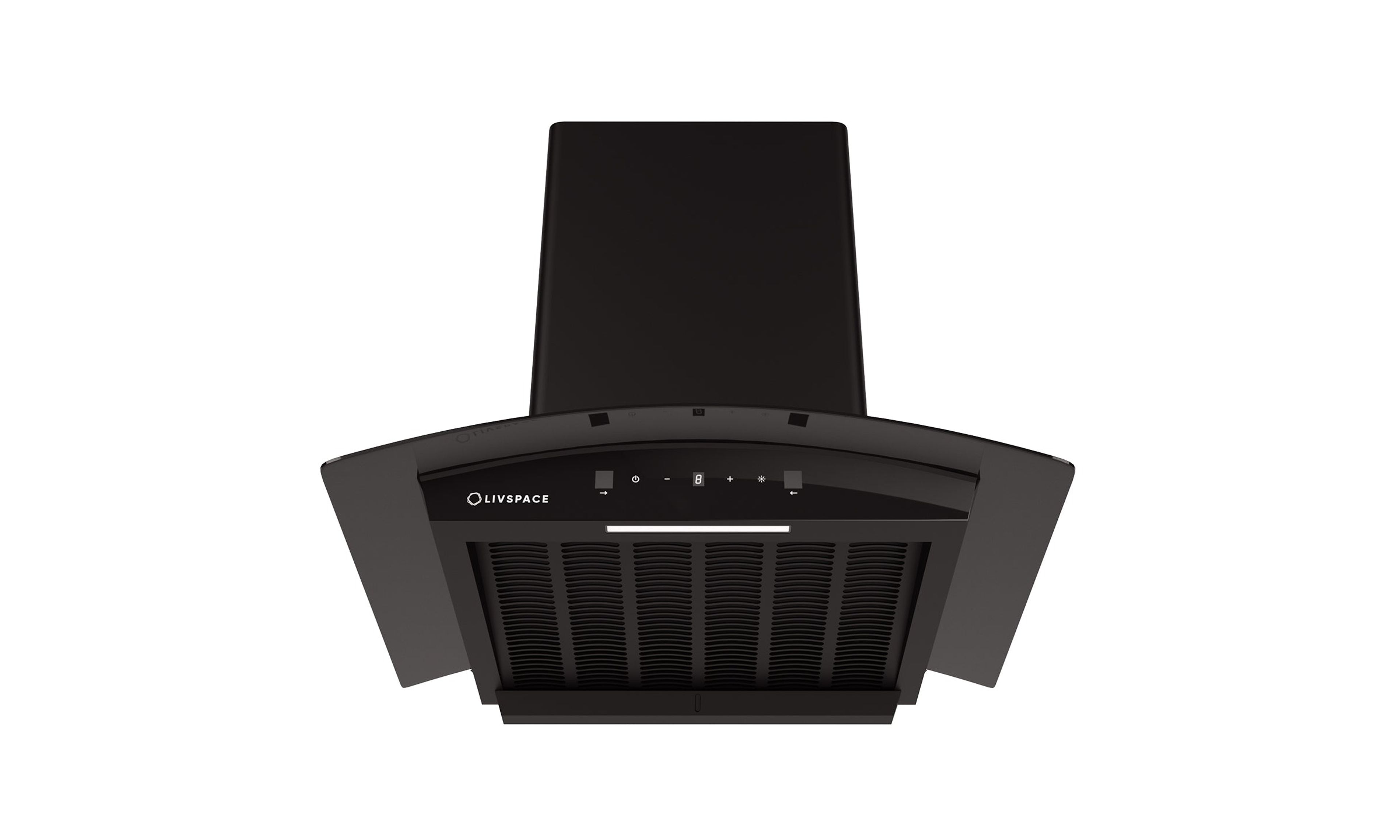 Optima by Livspace AutoClean Curve Shape chimney 600mm size 1200m3/h suction power (Ducted) | Optima CH C 60