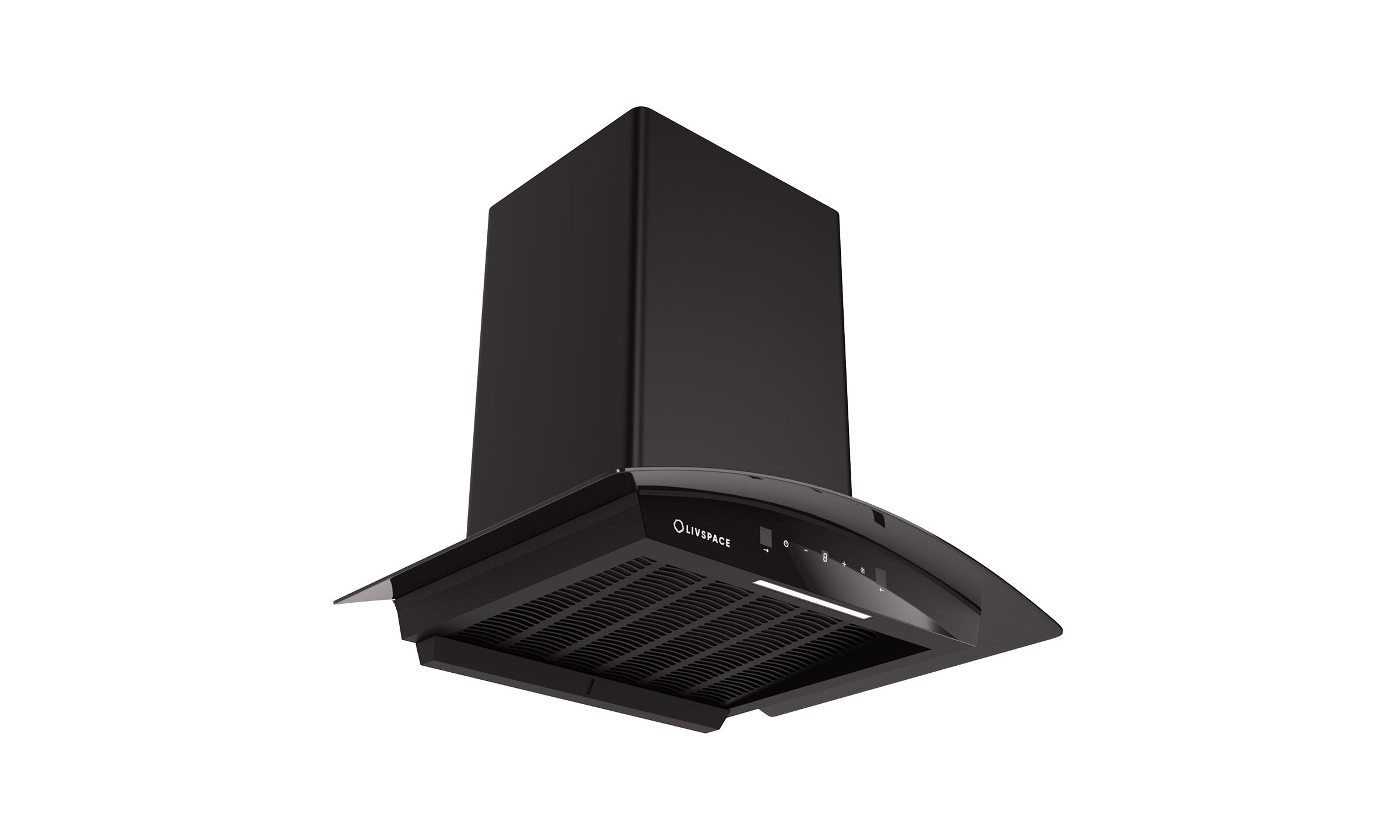 Optima by Livspace AutoClean Curve Shape chimney 600mm size 1200m3/h suction power (Ducted) | Optima CH C 60