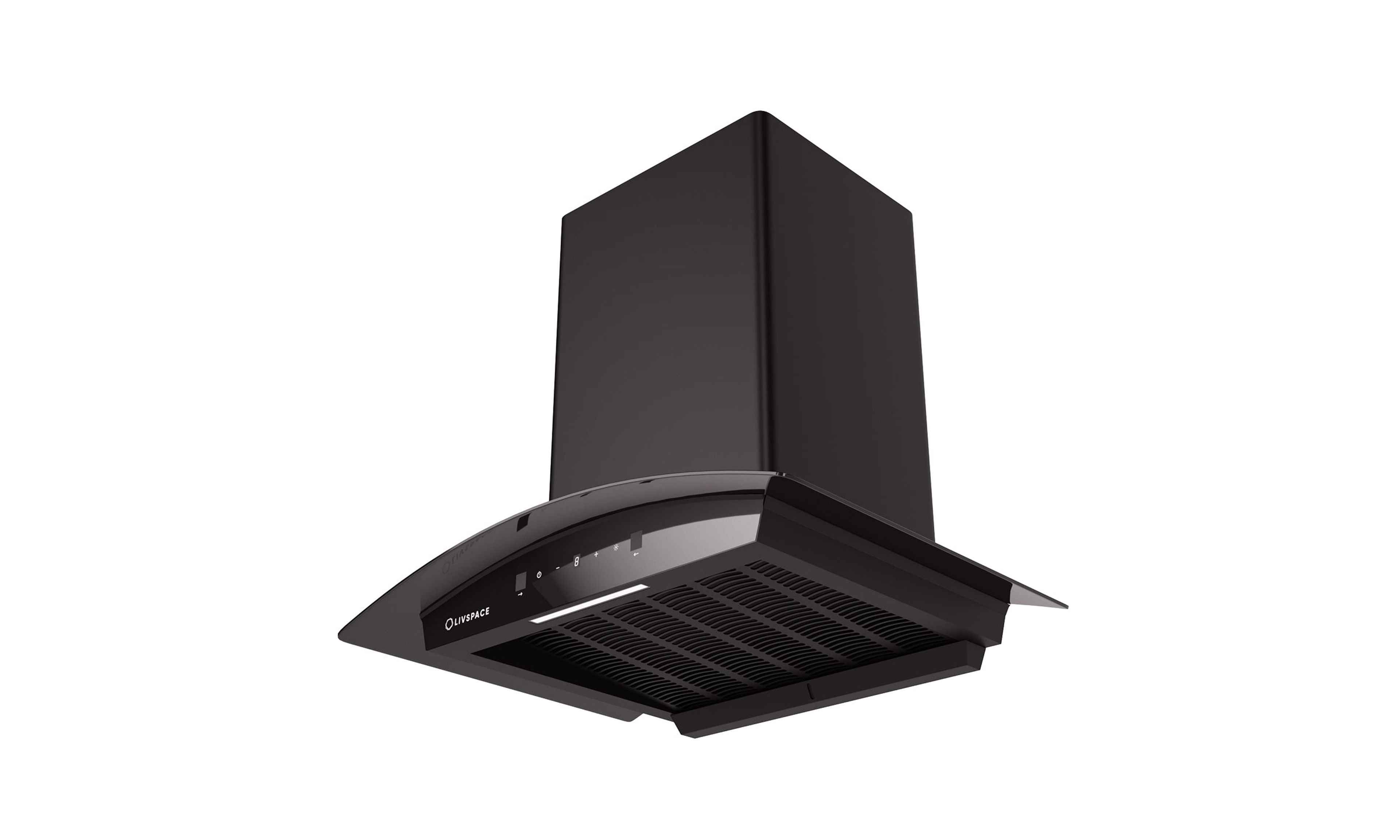 Optima by Livspace AutoClean Curve Shape chimney 600mm size 1200m3/h suction power (Ducted) | Optima CH C 60