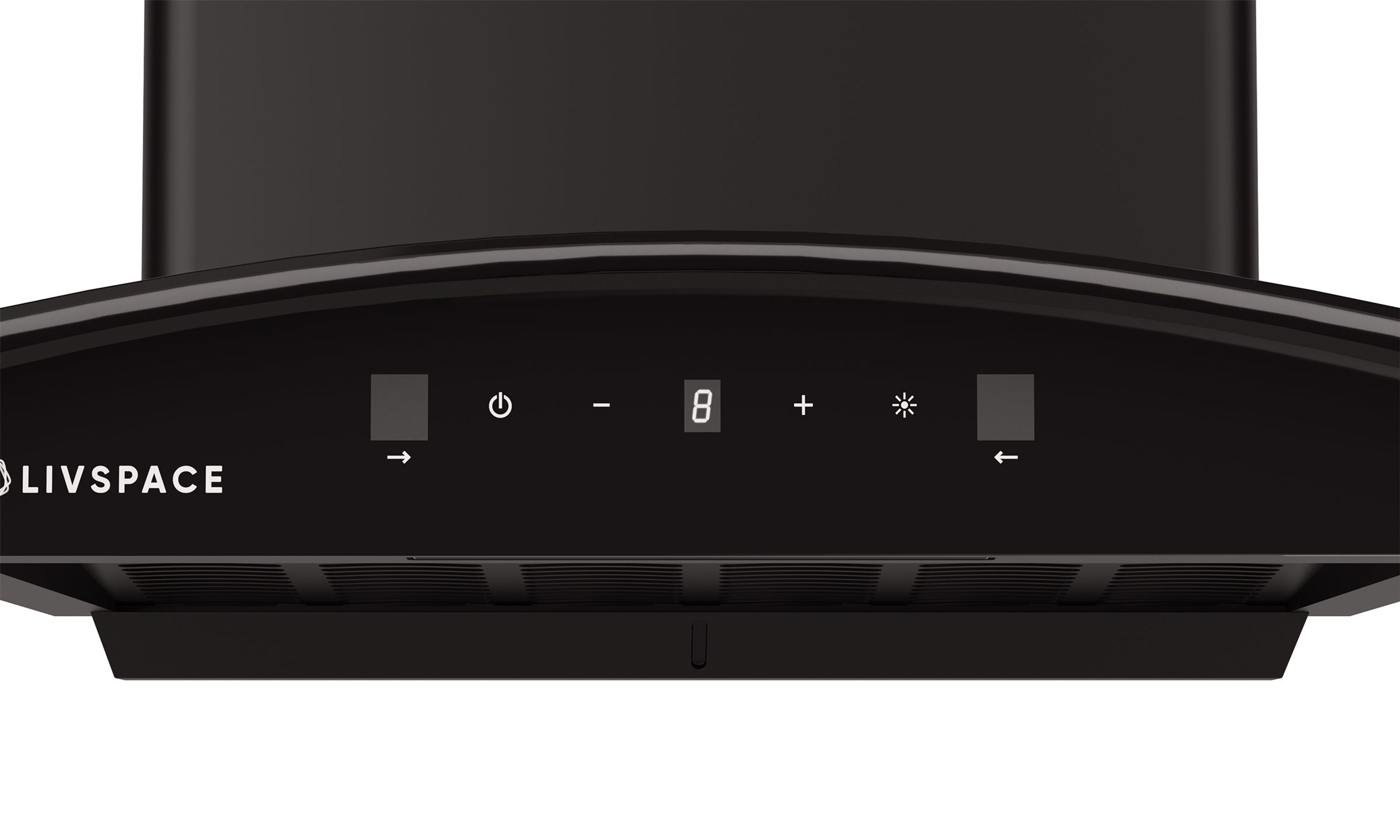 Optima by Livspace AutoClean Curve Shape chimney 600mm size 1200m3/h suction power (Ducted) | Optima CH C 60