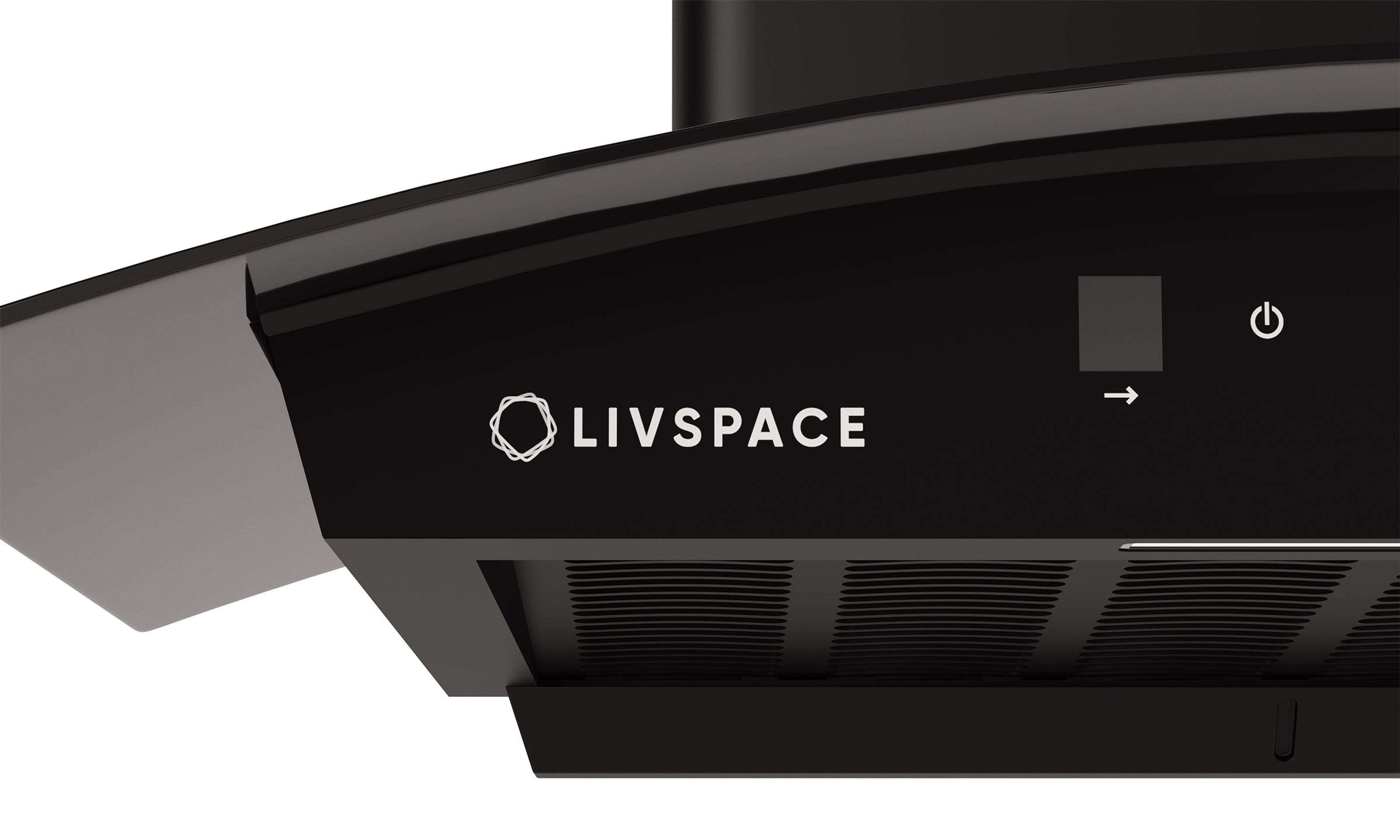 Optima by Livspace AutoClean Curve Shape chimney 600mm size 1200m3/h suction power (Ducted) | Optima CH C 60