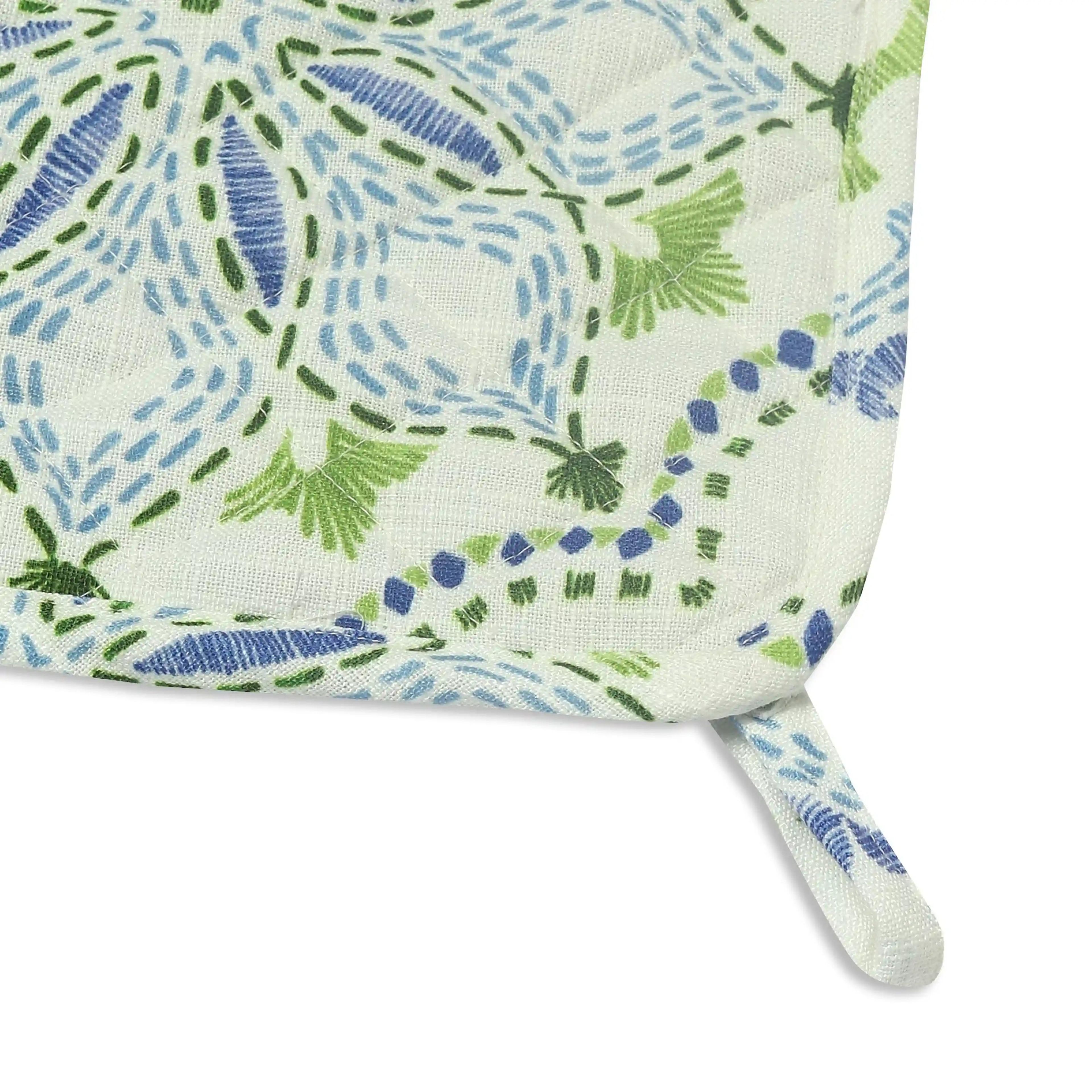 Nonna's Home | Tuscan Inspired Easy to Maintain Quilted Pot Holders | Designed for Protection | Set of 2