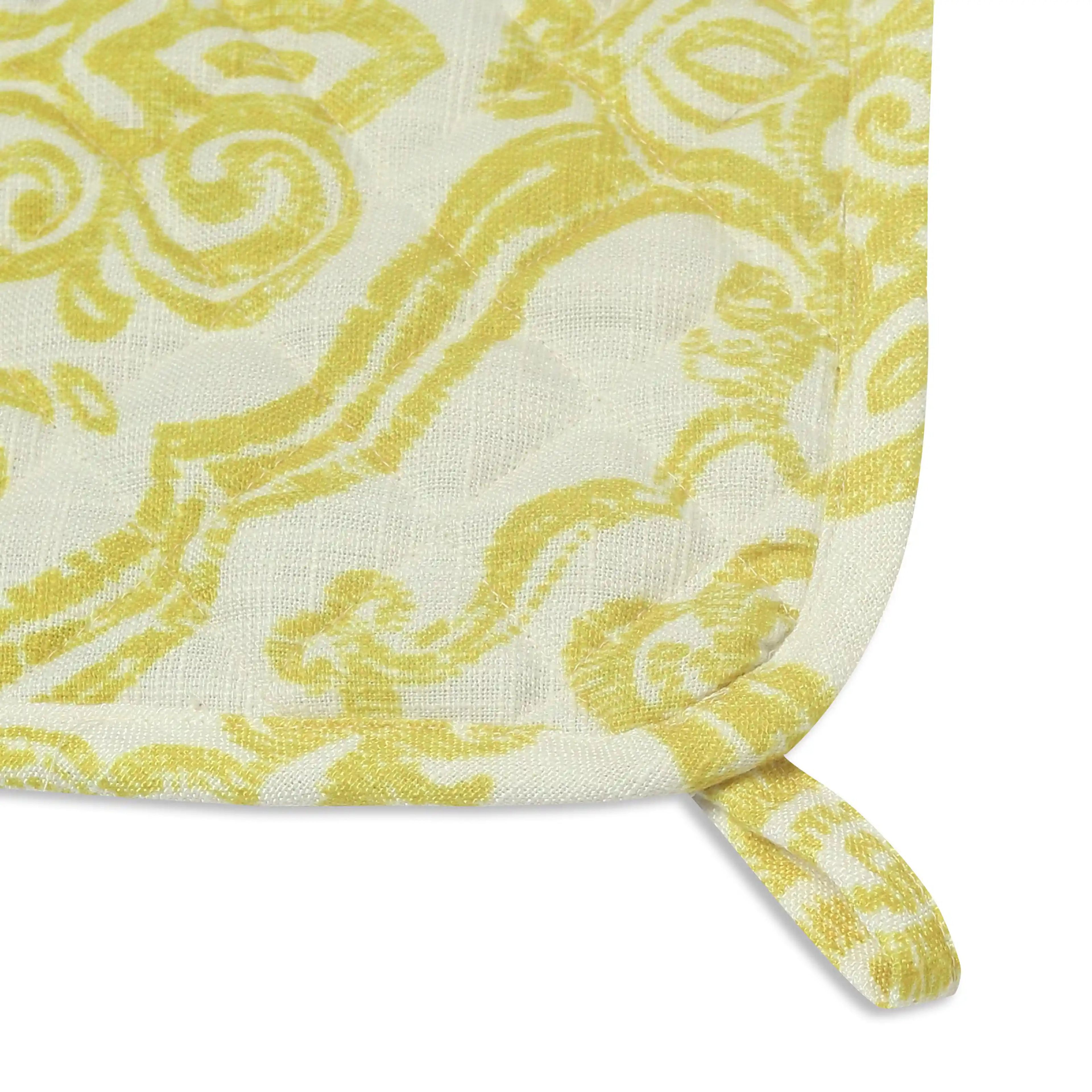 Nonna's Home | Tuscan Inspired Easy to Maintain Quilted Pot Holders | Designed for Protection | Set of 2