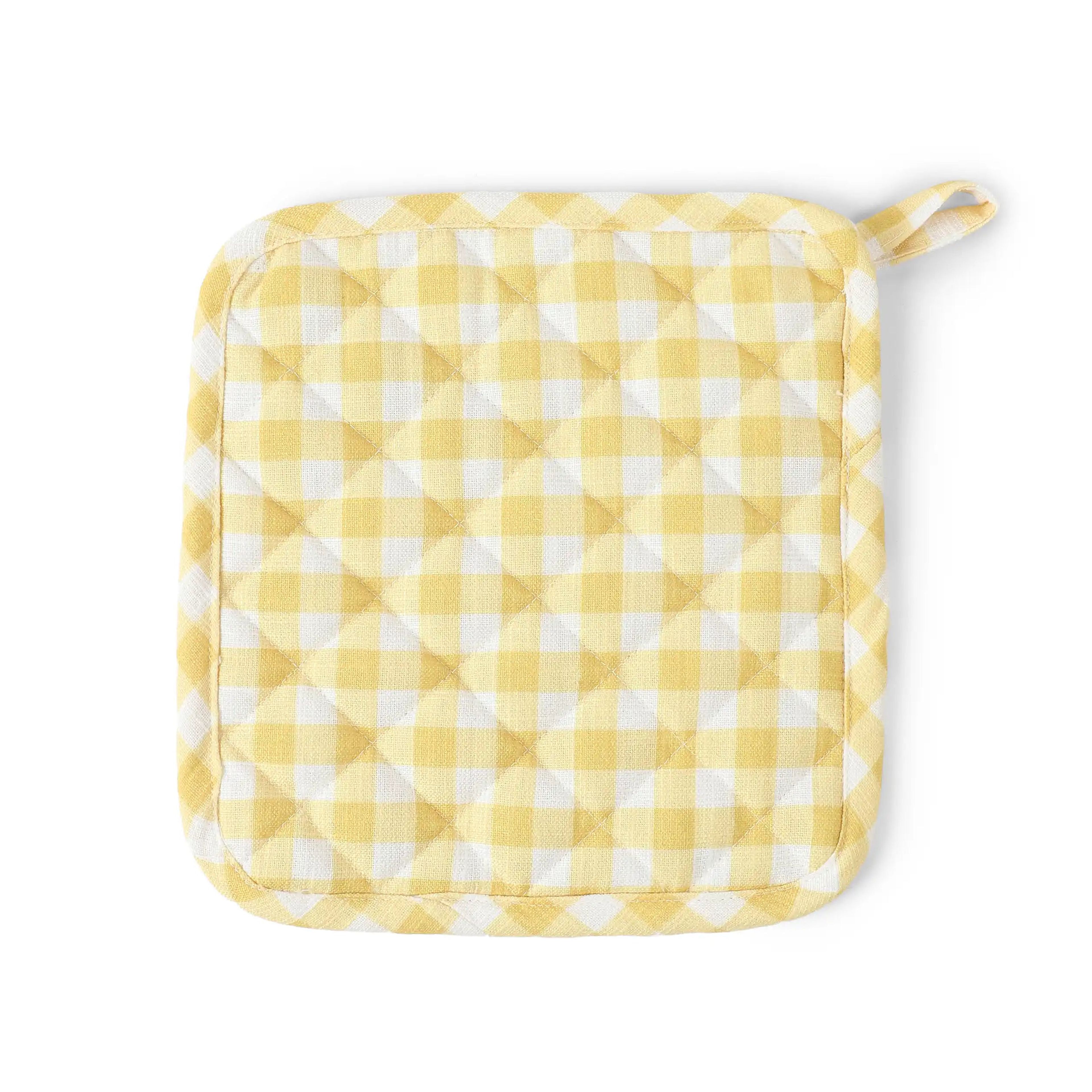 Nonna's Home | Tuscan Inspired Easy to Maintain Quilted Pot Holders | Designed for Protection | Set of 2