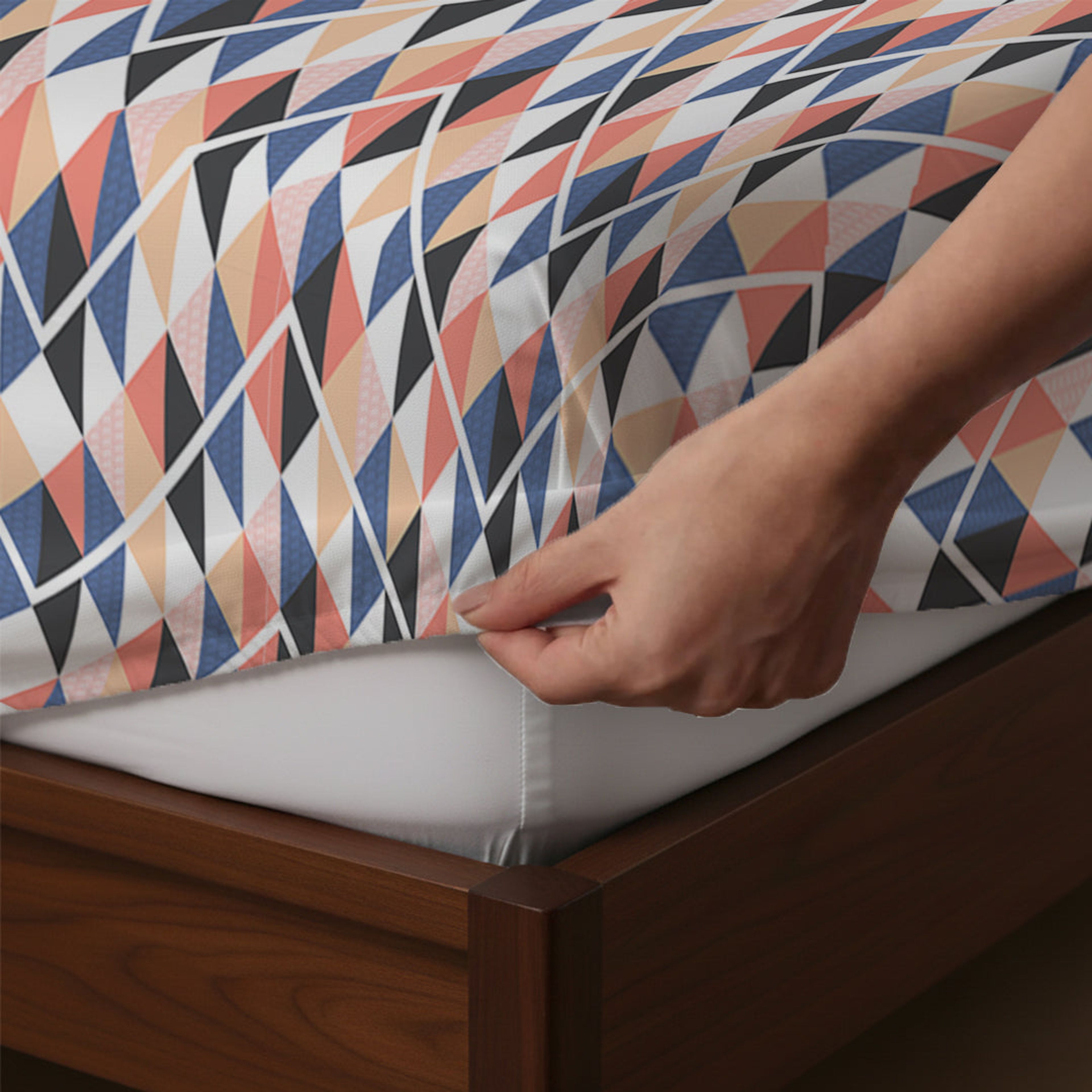 Pure Nest Printed Fitted Sheet Set