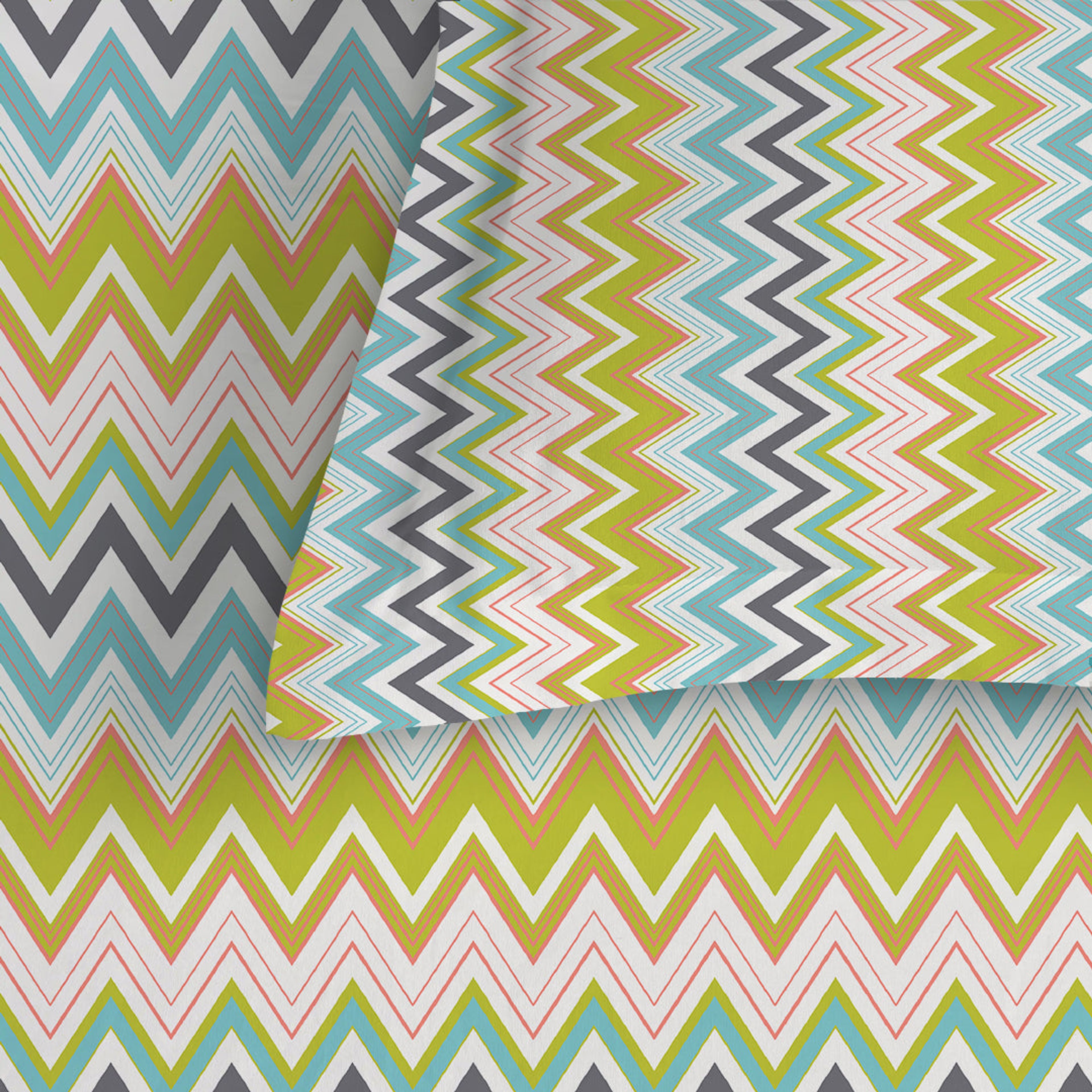 Pure Nest Printed Fitted Sheet Set