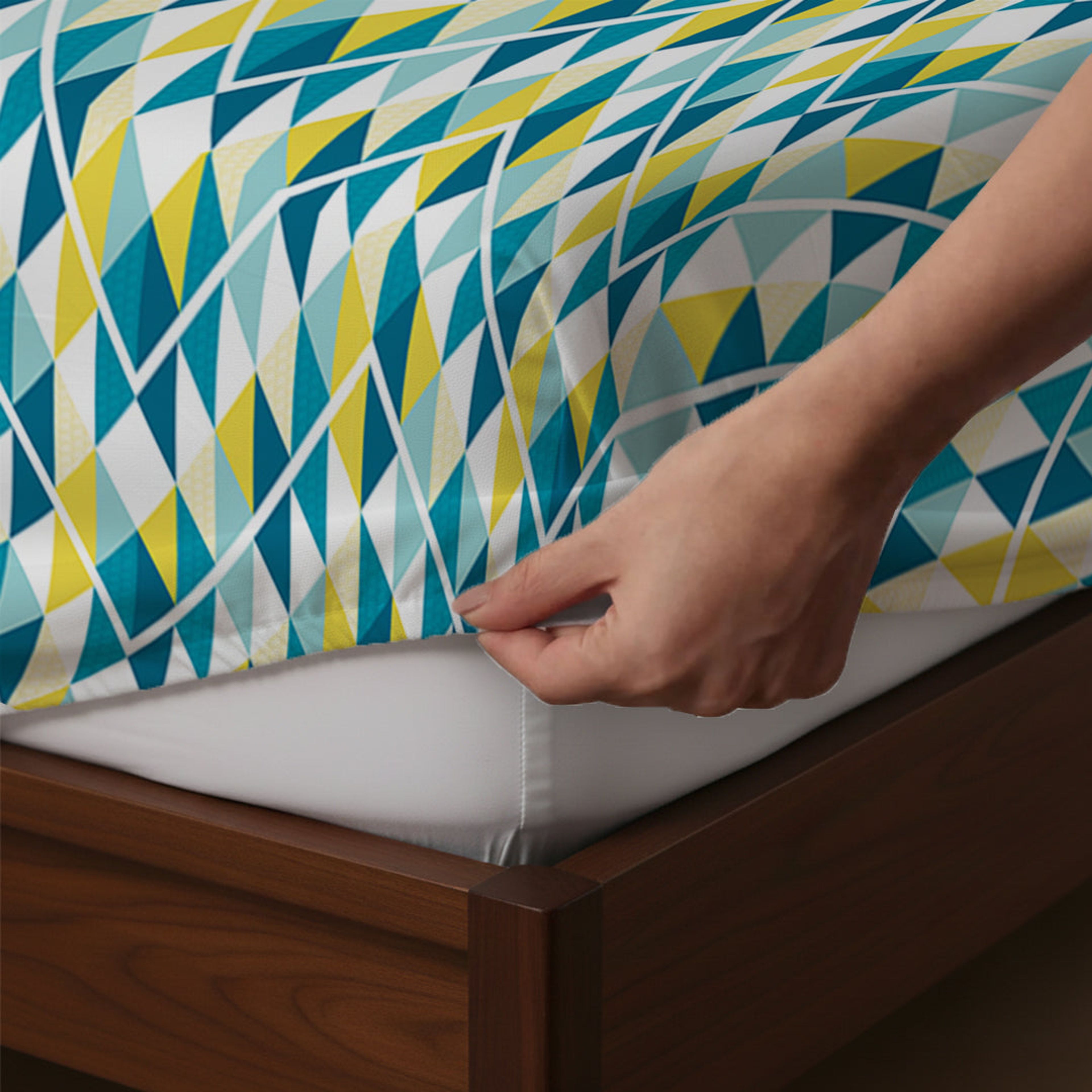 Pure Nest Printed Fitted Sheet Set