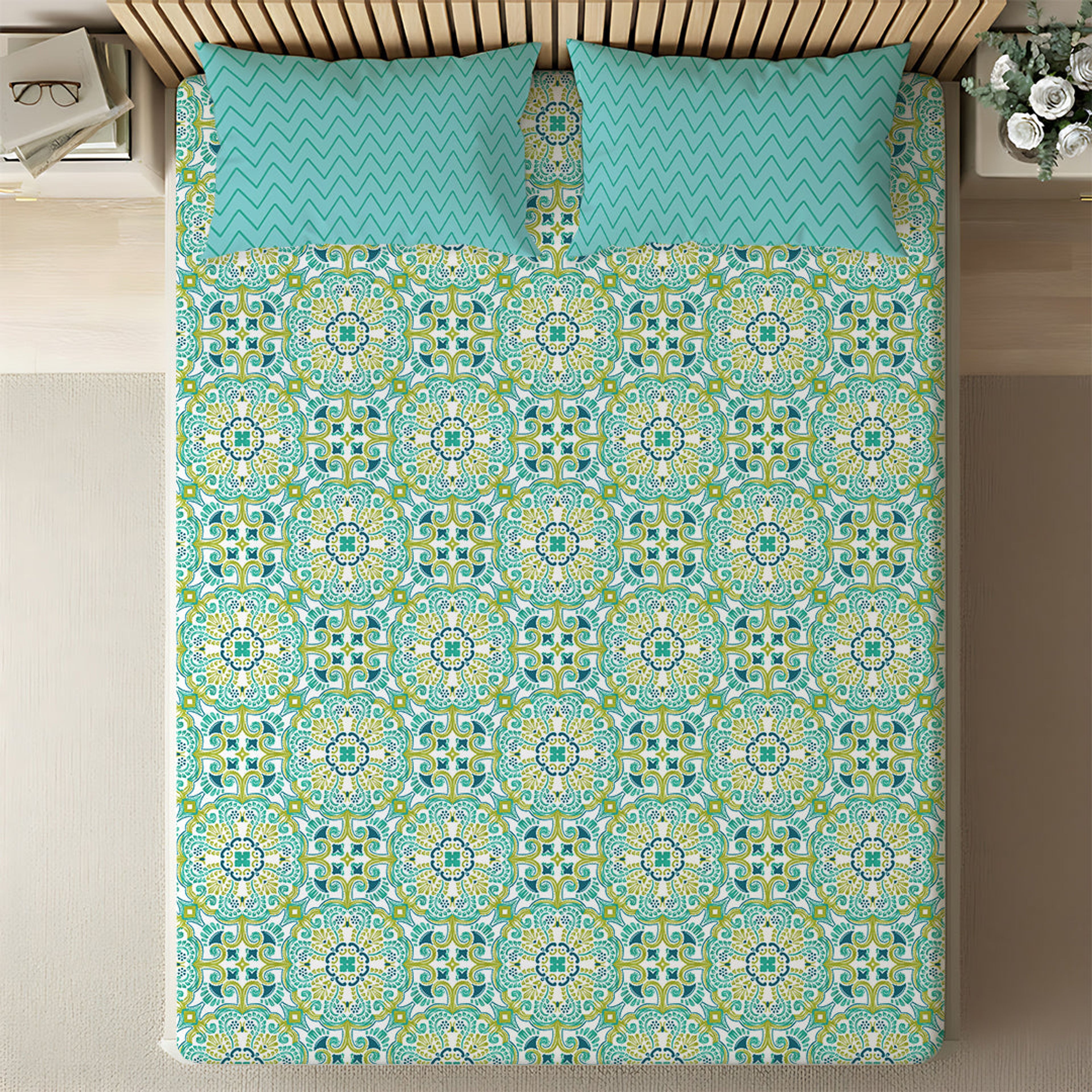 Pure Nest Printed Bedsheet Set