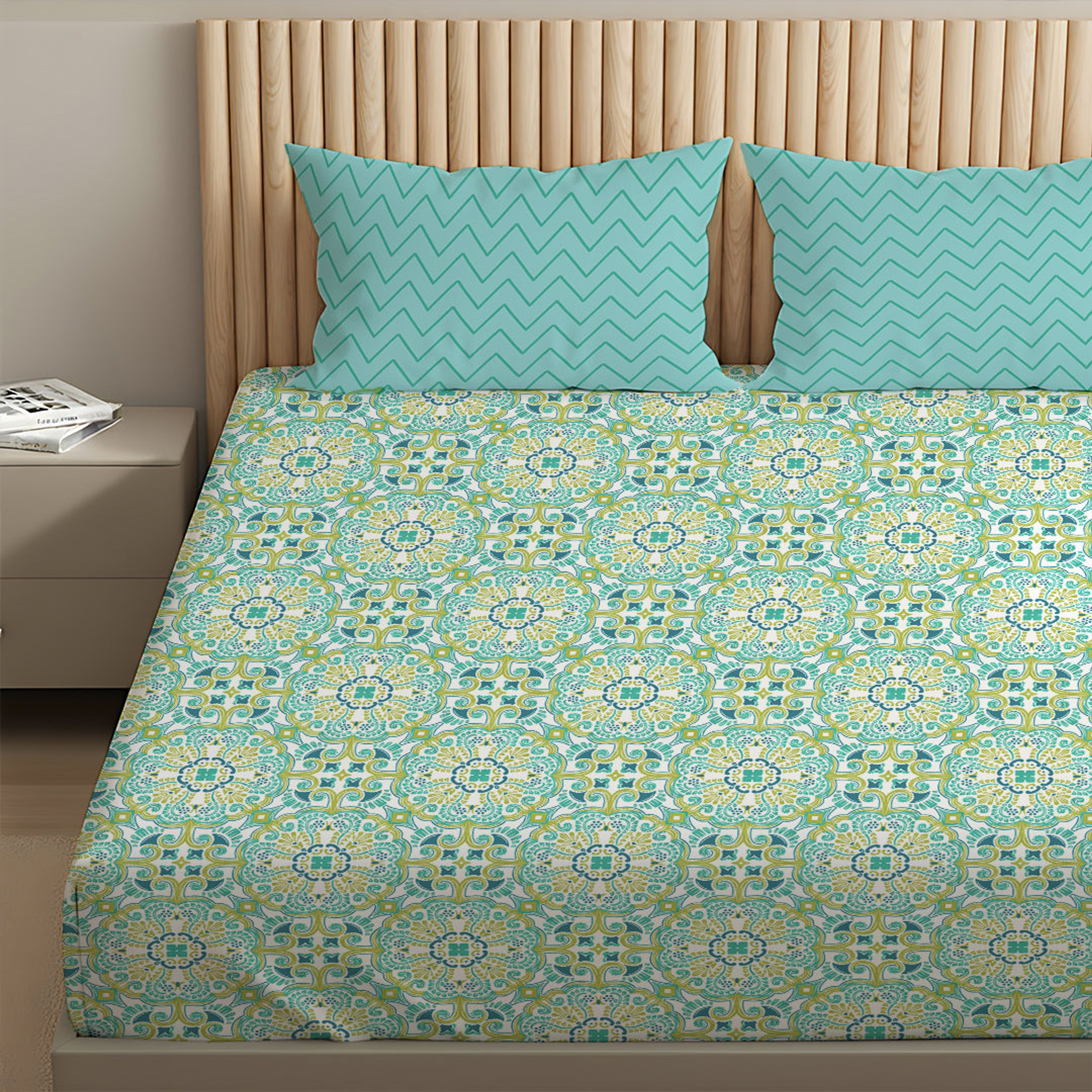 Pure Nest Printed Bedsheet Set