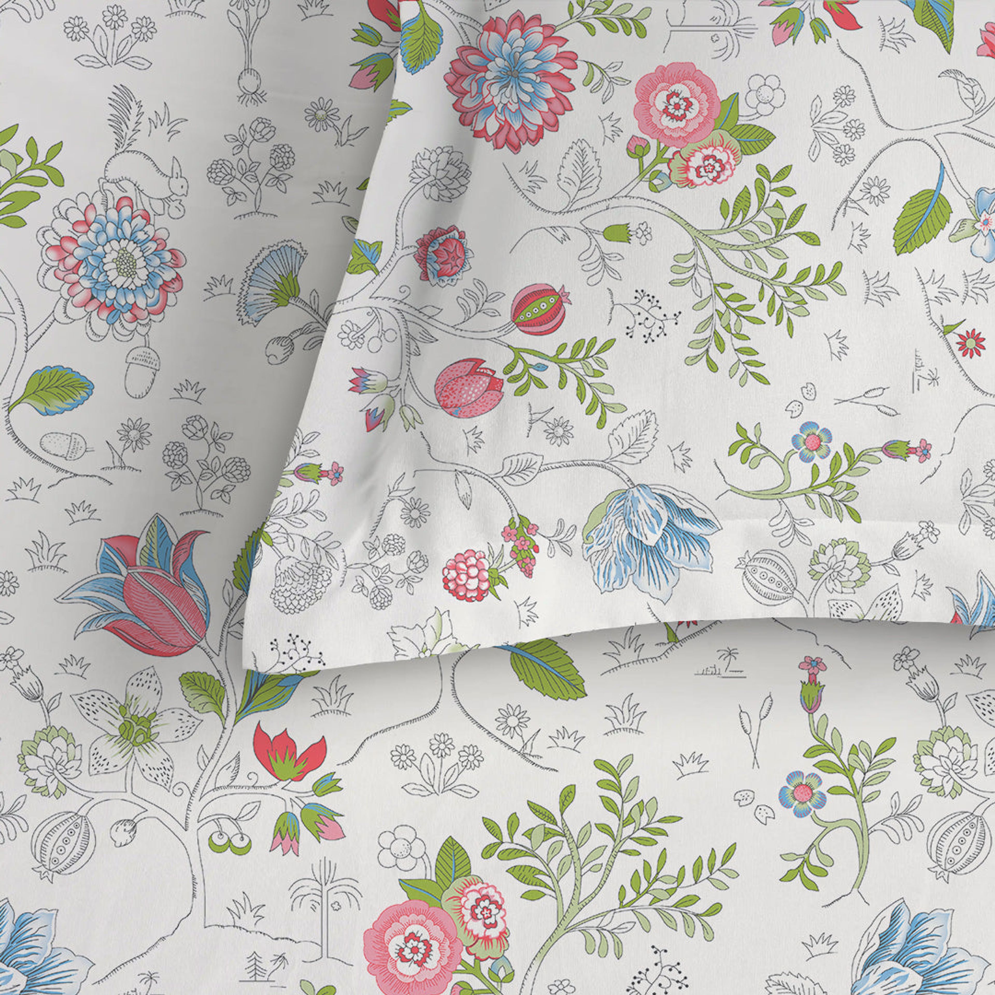 Pure Nest Printed Bedsheet Set