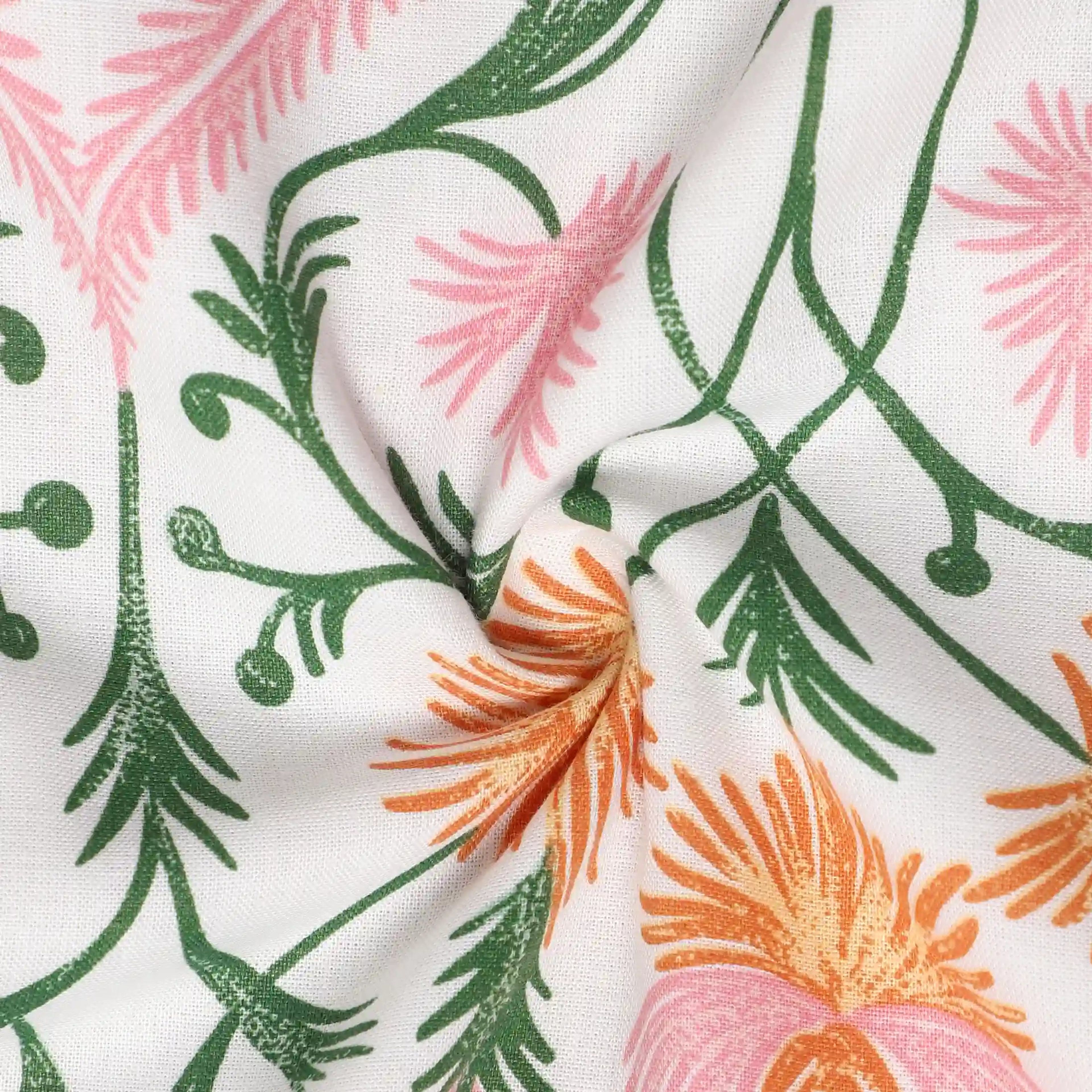 Bloomshire Classic | Everyday Charm Printed Reversible Dohar with Super Soft Flannel Layering-Salmon