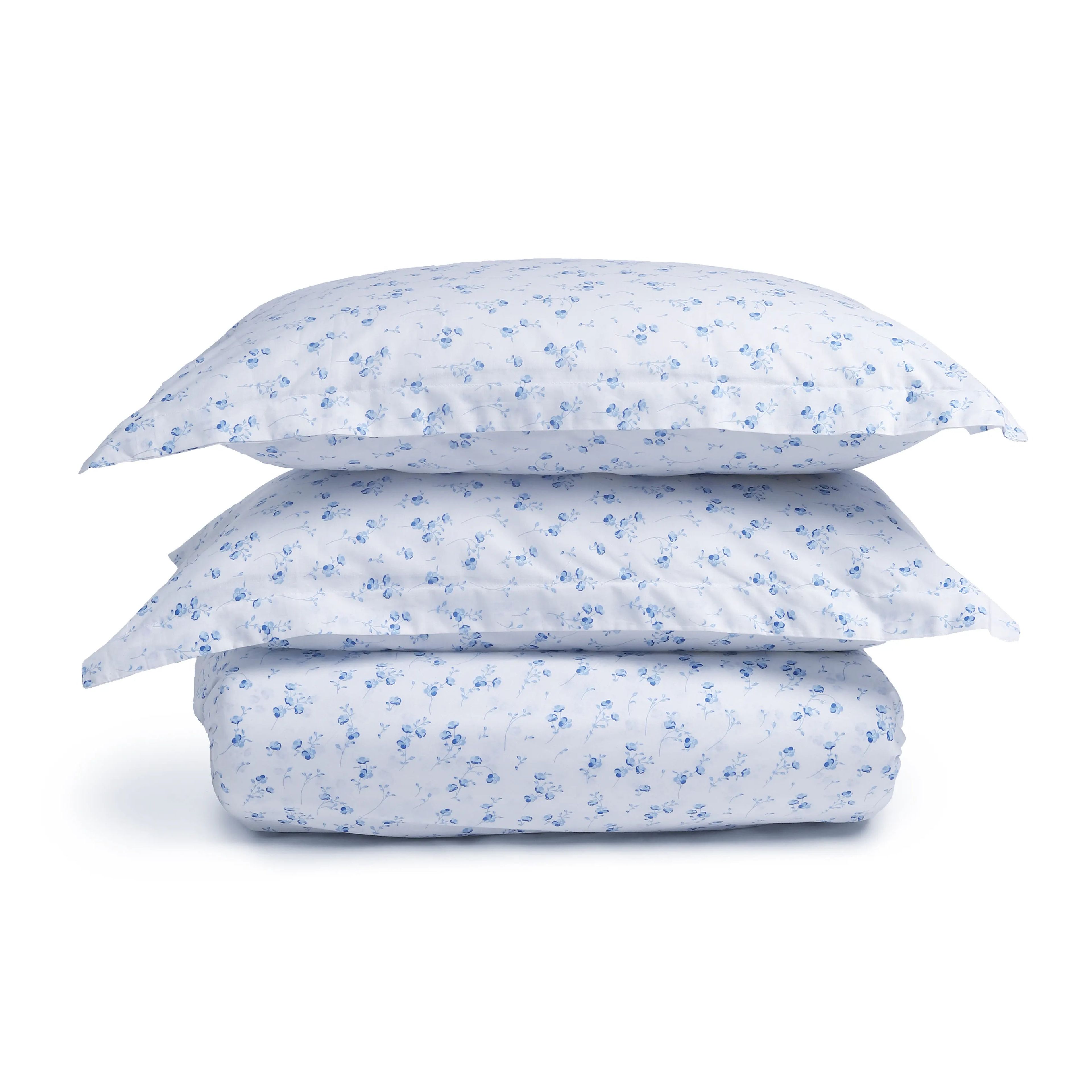 Bloomshire Classic | Everyday Charm Printed Cotton Fitted Sheet Set-Ocean Blue