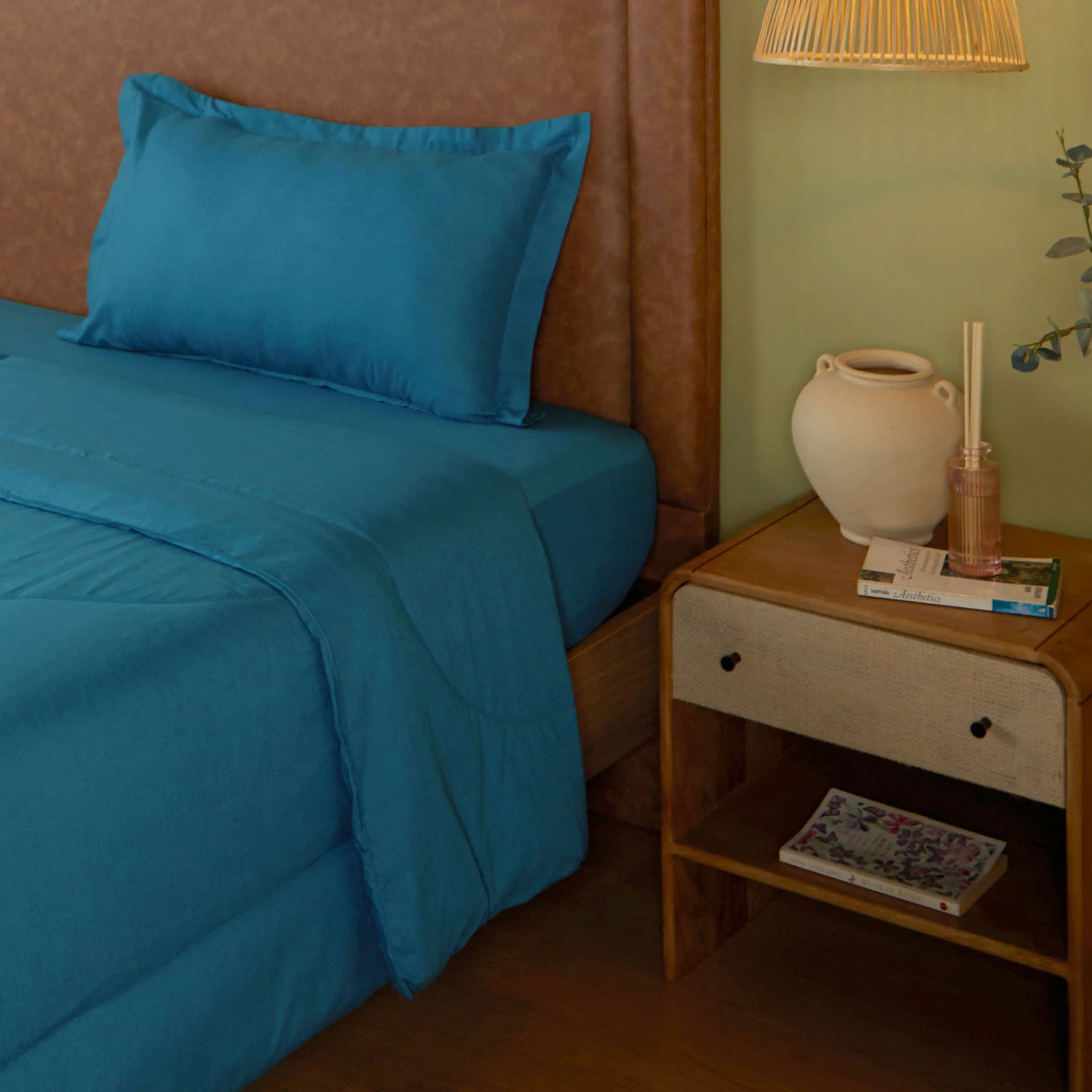 Paleto | Everyday Hues Cotton Solid Dyed 120GSM Comforter-Mineral