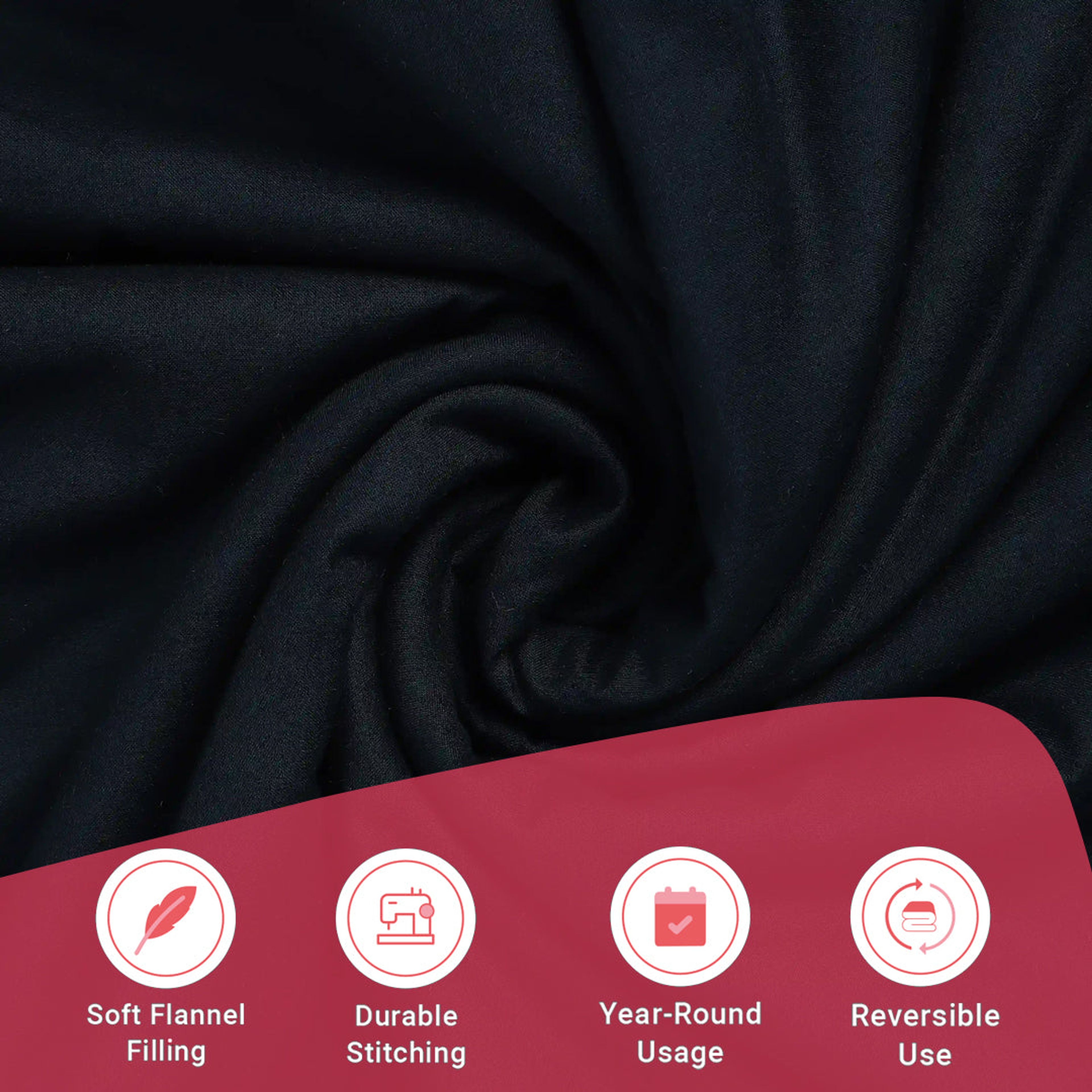 Paleto | Everyday Hues Cotton Solid Dyed Dohar with Super Soft Flannel Layering-Navy