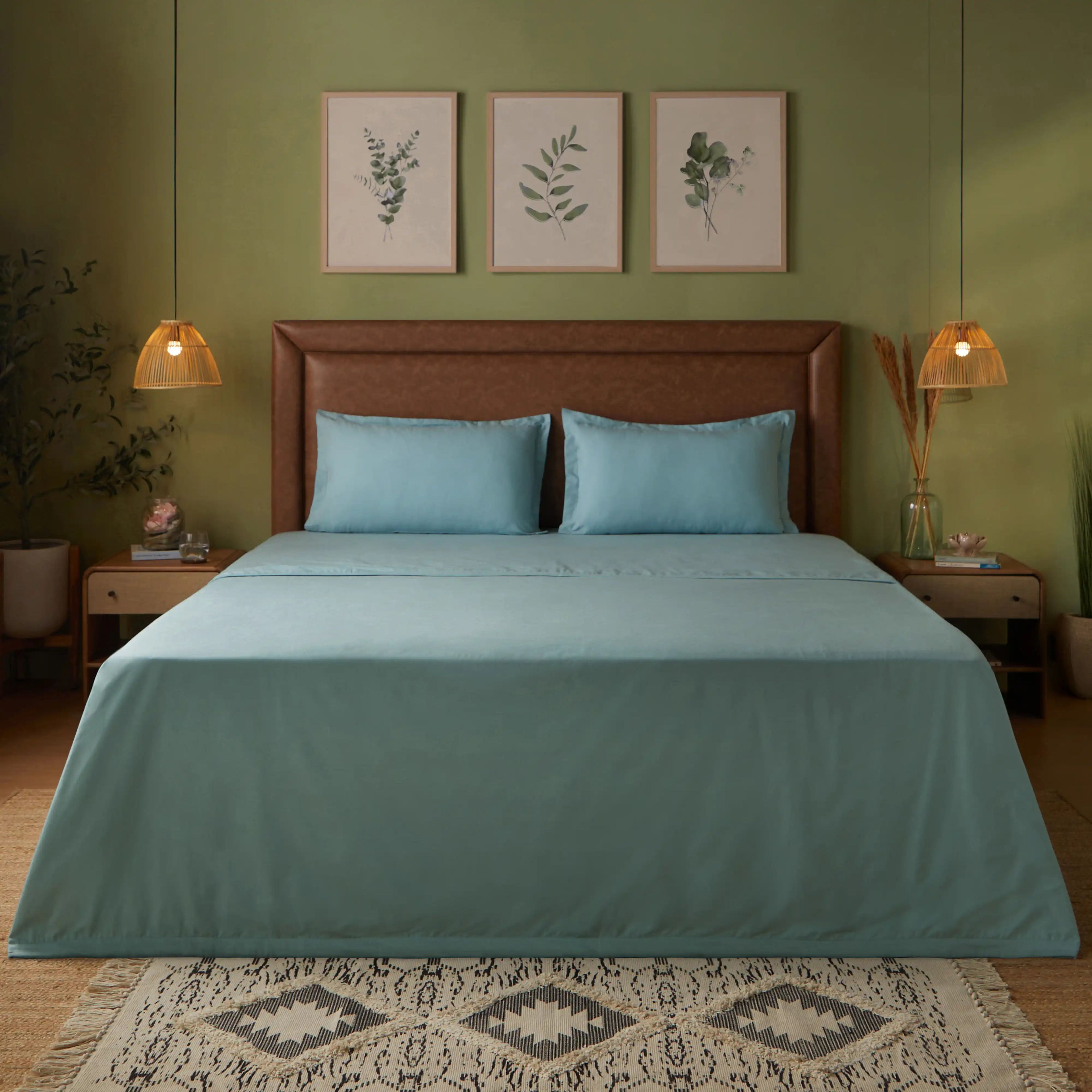 Paleto | Everyday Hues Cotton Solid Dyed Dohar with Super Soft Flannel Layering-Blue Sky