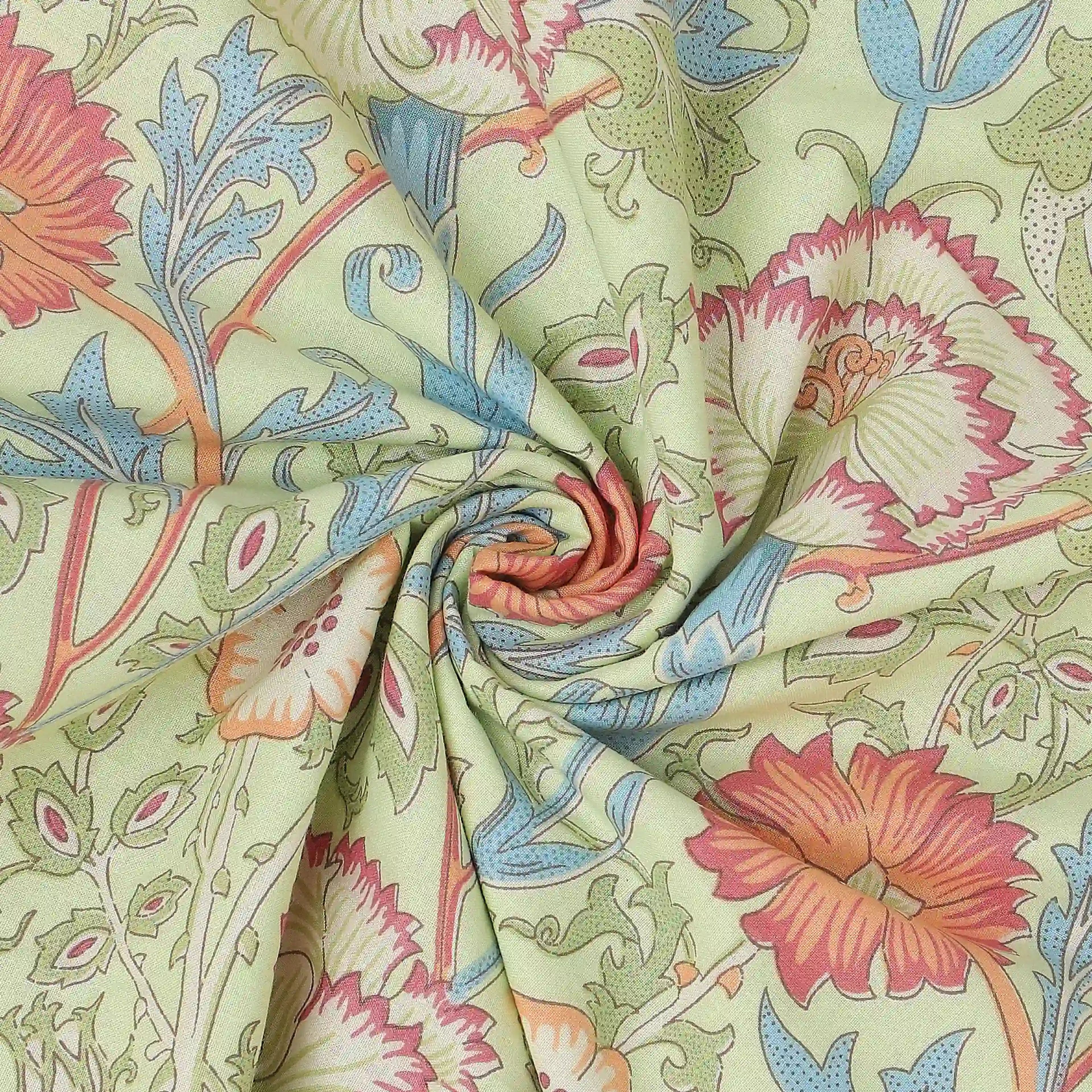 Chippa Lane | Contemporary Indian Print Design Reversible Dohar with Super Soft Flannel Layering-Green