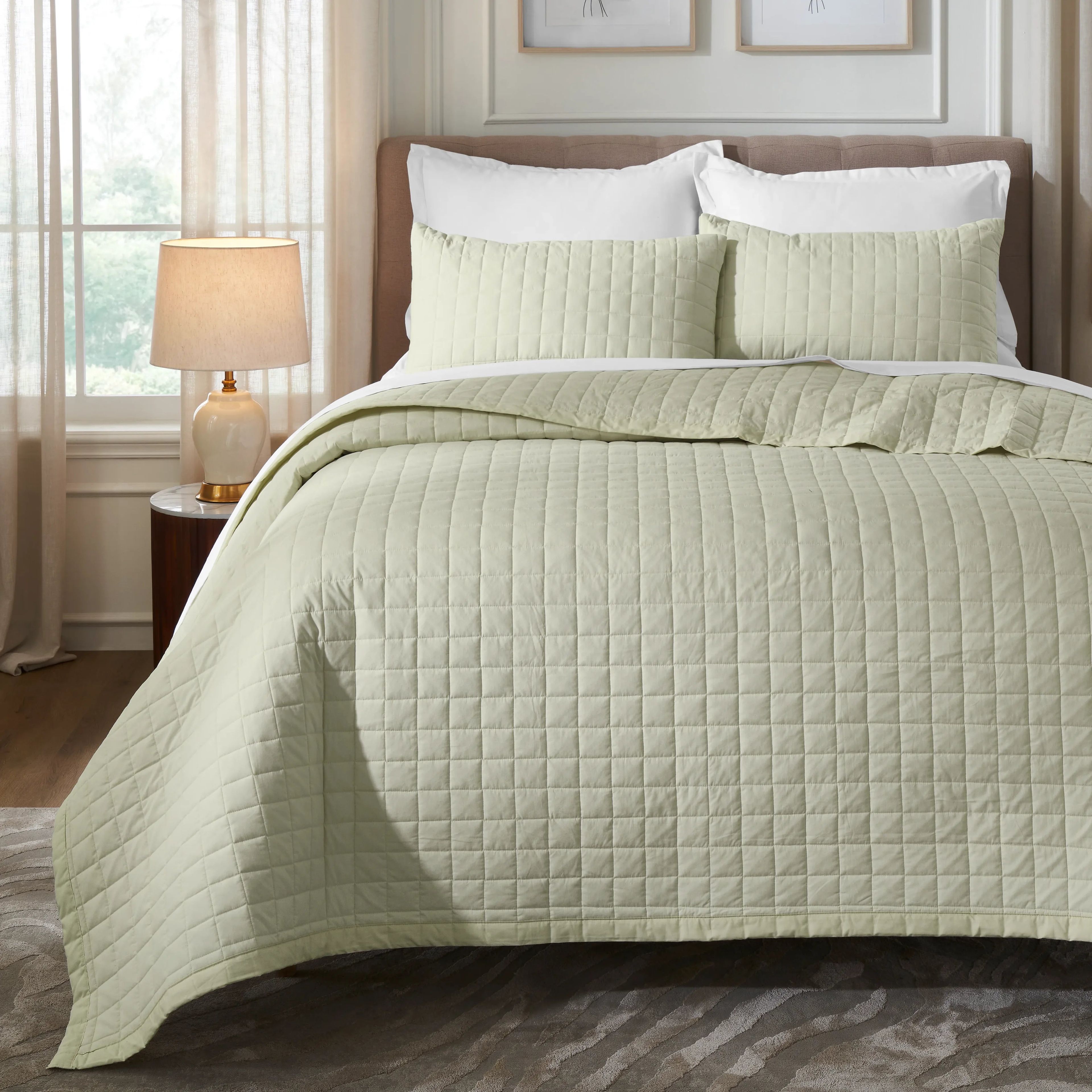 Nuvola | Luxurious Solid Dyed Box Quilted Cotton Bedcover Set