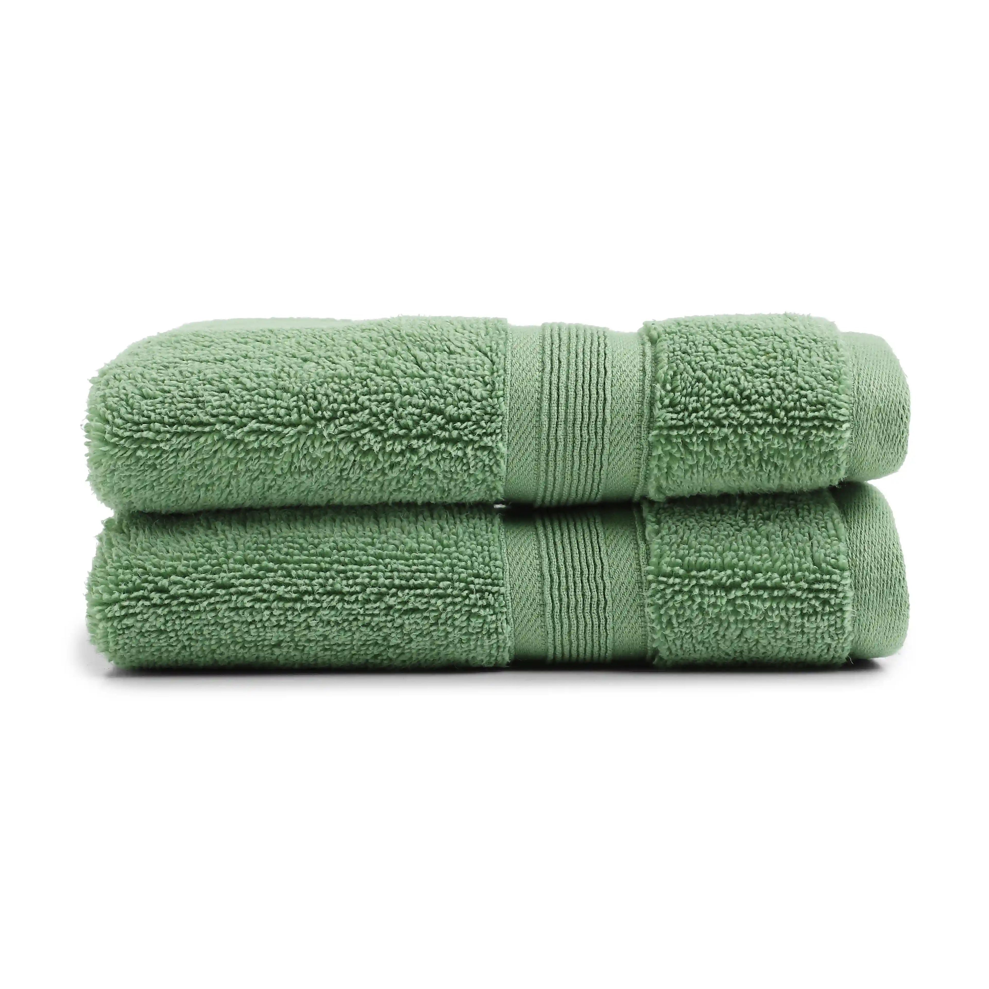 Pelushe | Super Absorbent & Luxurious Zero Twist Cotton Terry Hand Towels | Set of 2