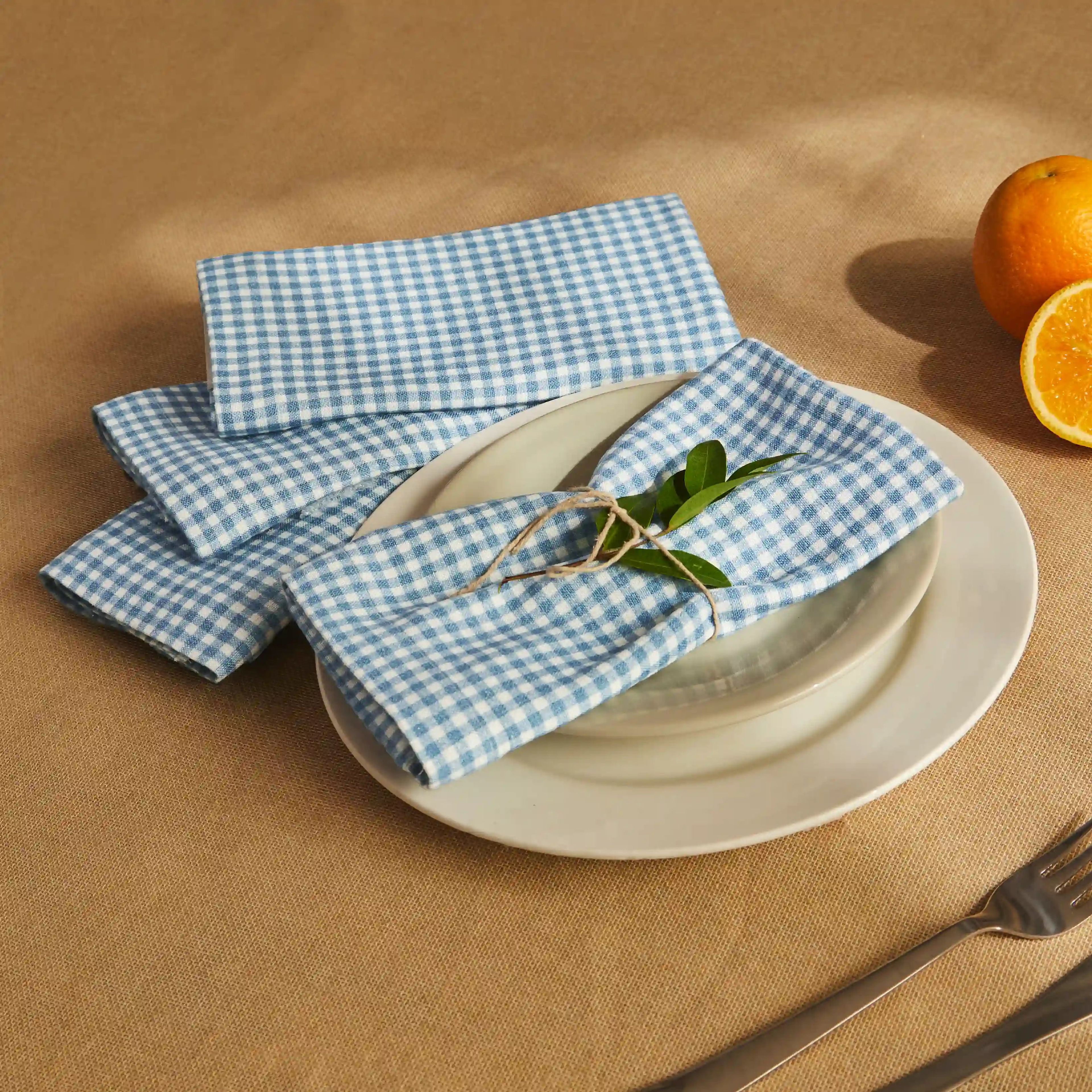 Nonna's Home | Tuscan Inspired Printed Soft & Absorbent Cotton Table Napkins | Set of 4 & 6