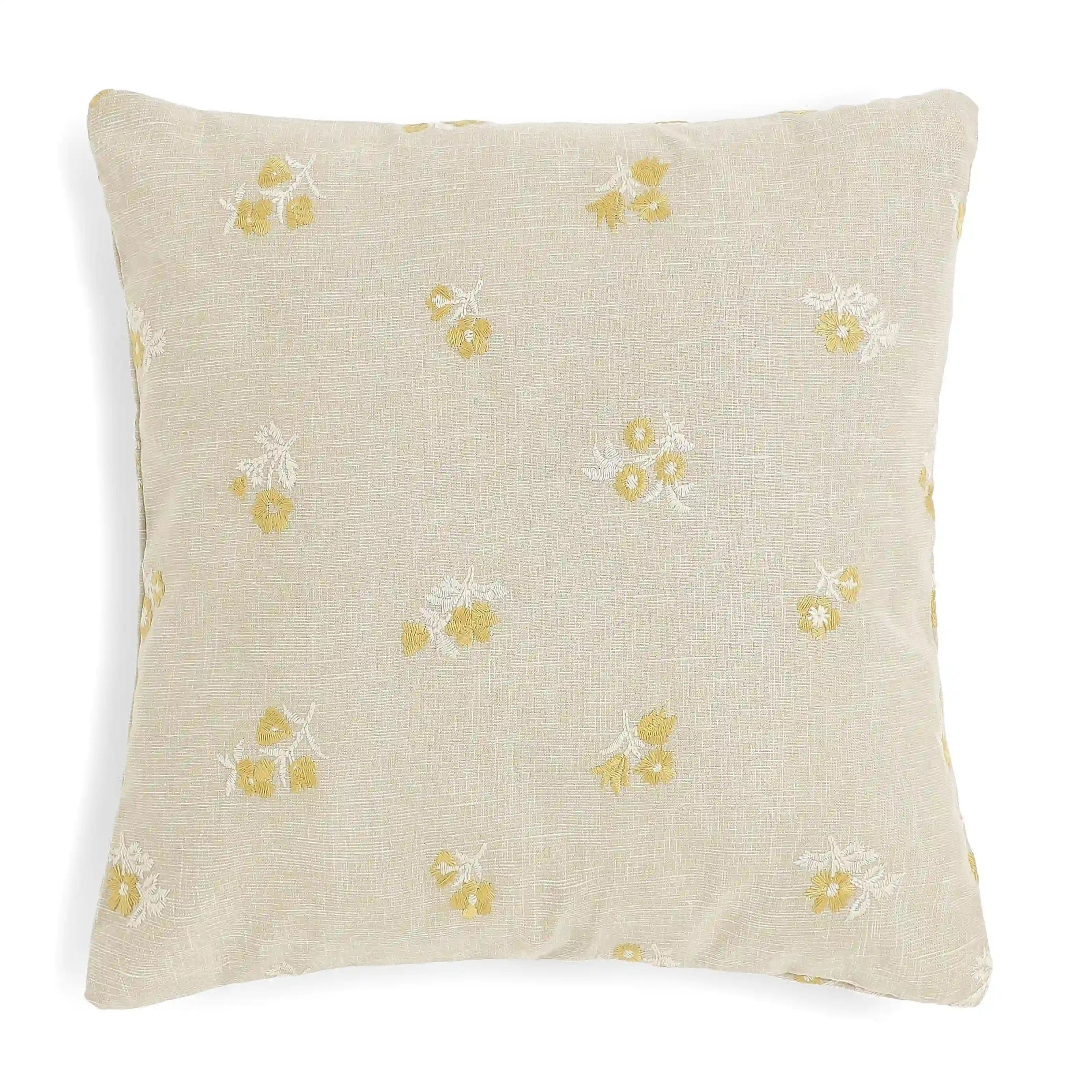 Vissencia Embroidered Cushion Cover | Threaded Petals