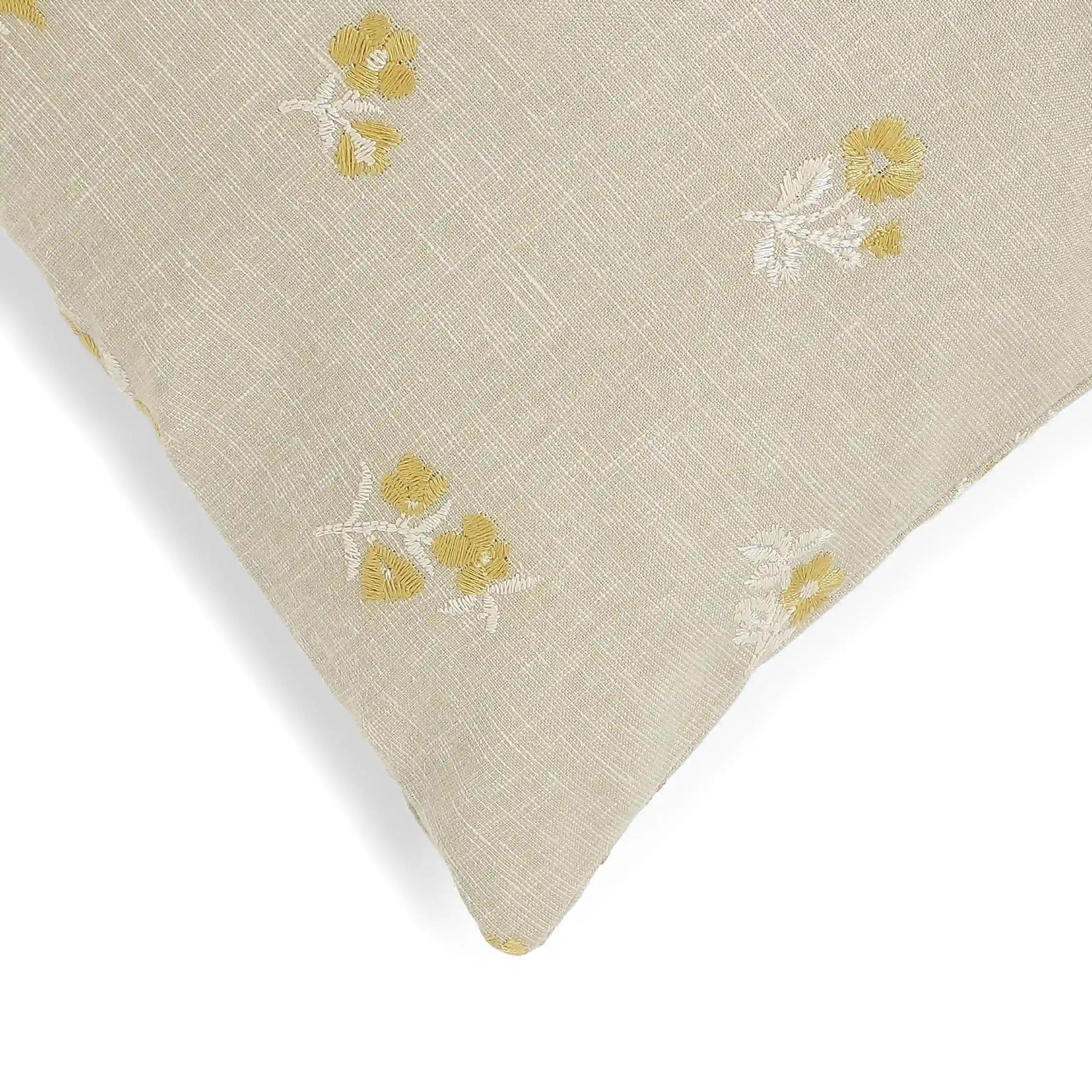 Vissencia Embroidered Cushion Cover | Threaded Petals