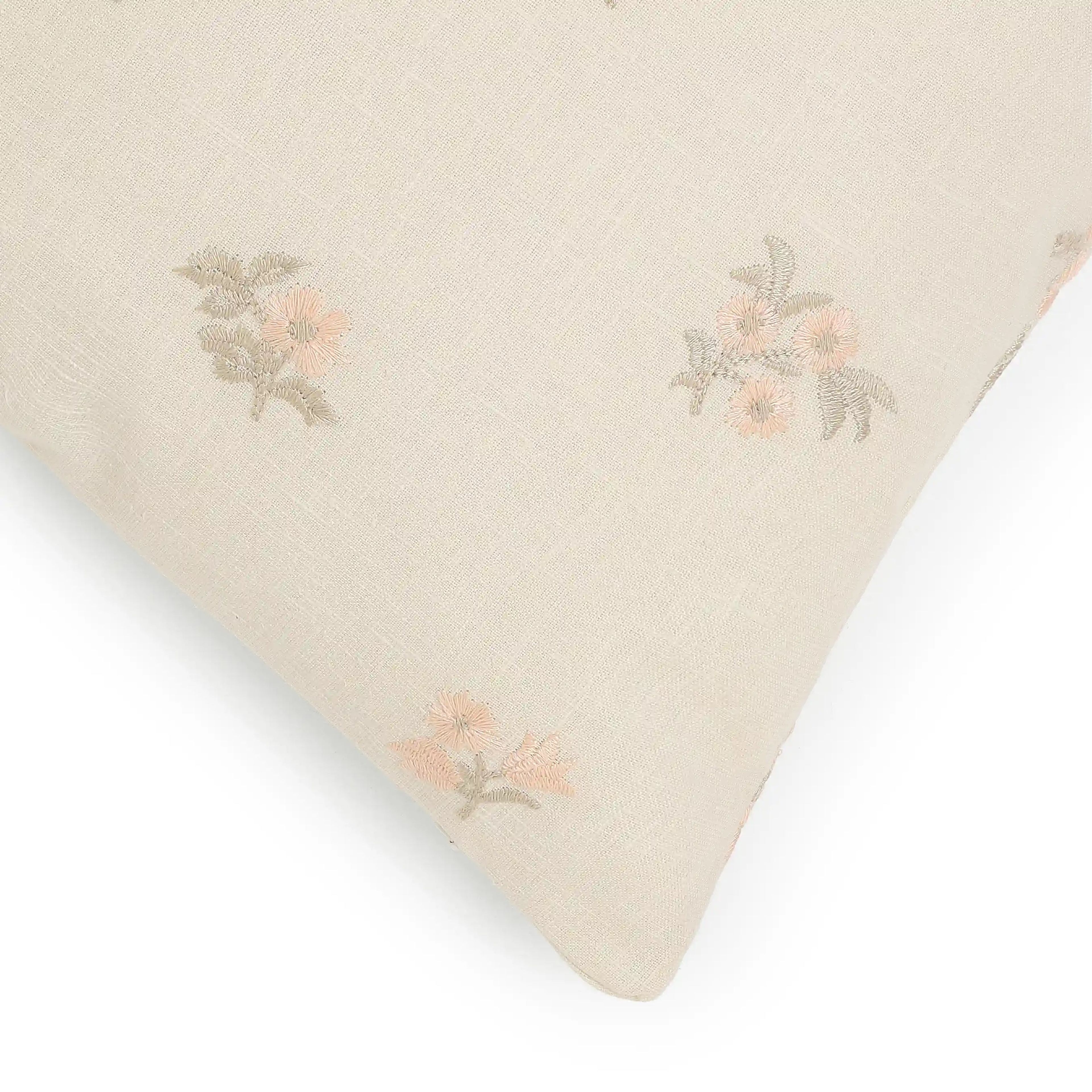 Vissencia Embroidered Cushion Cover | Threaded Petals