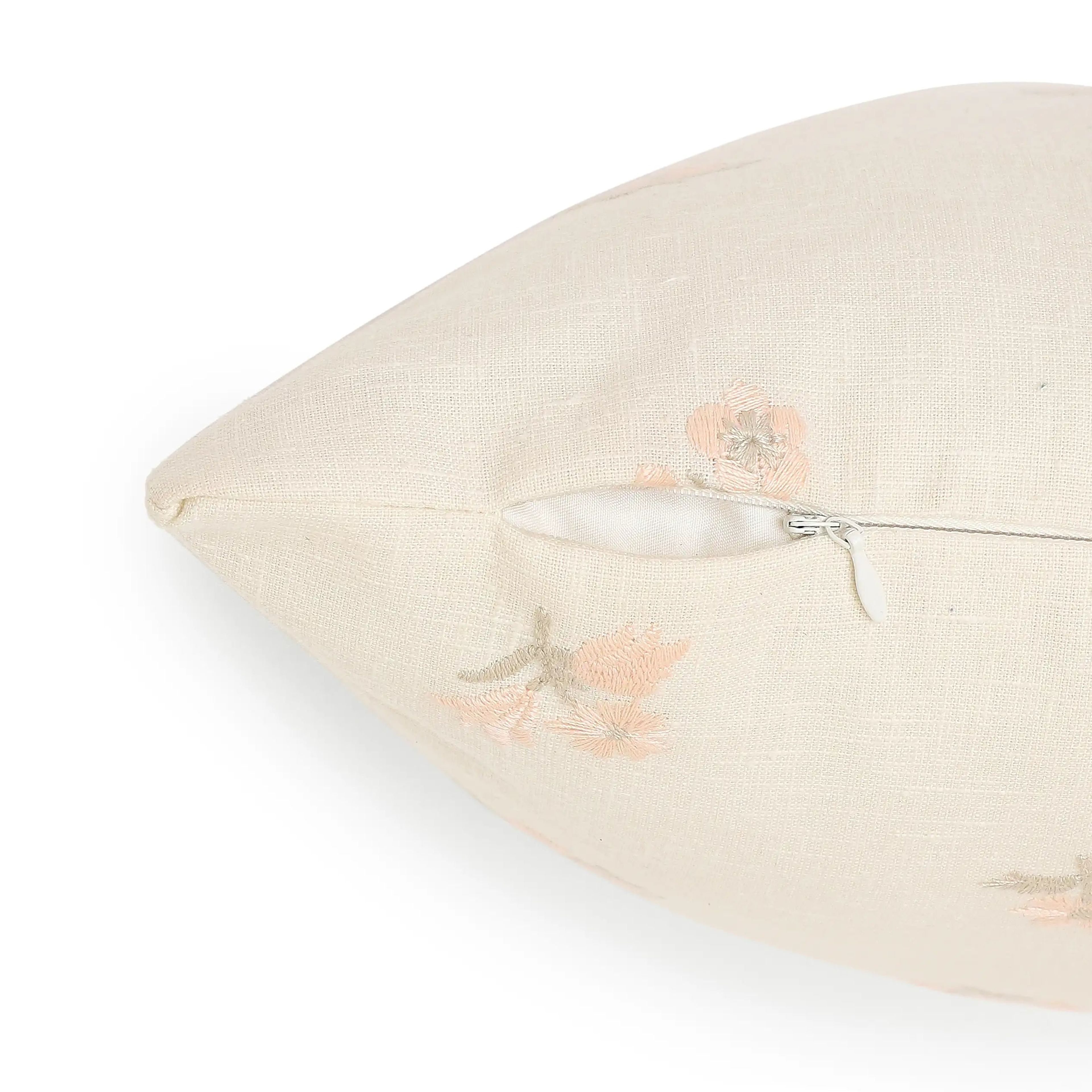Vissencia Embroidered Cushion Cover | Threaded Petals
