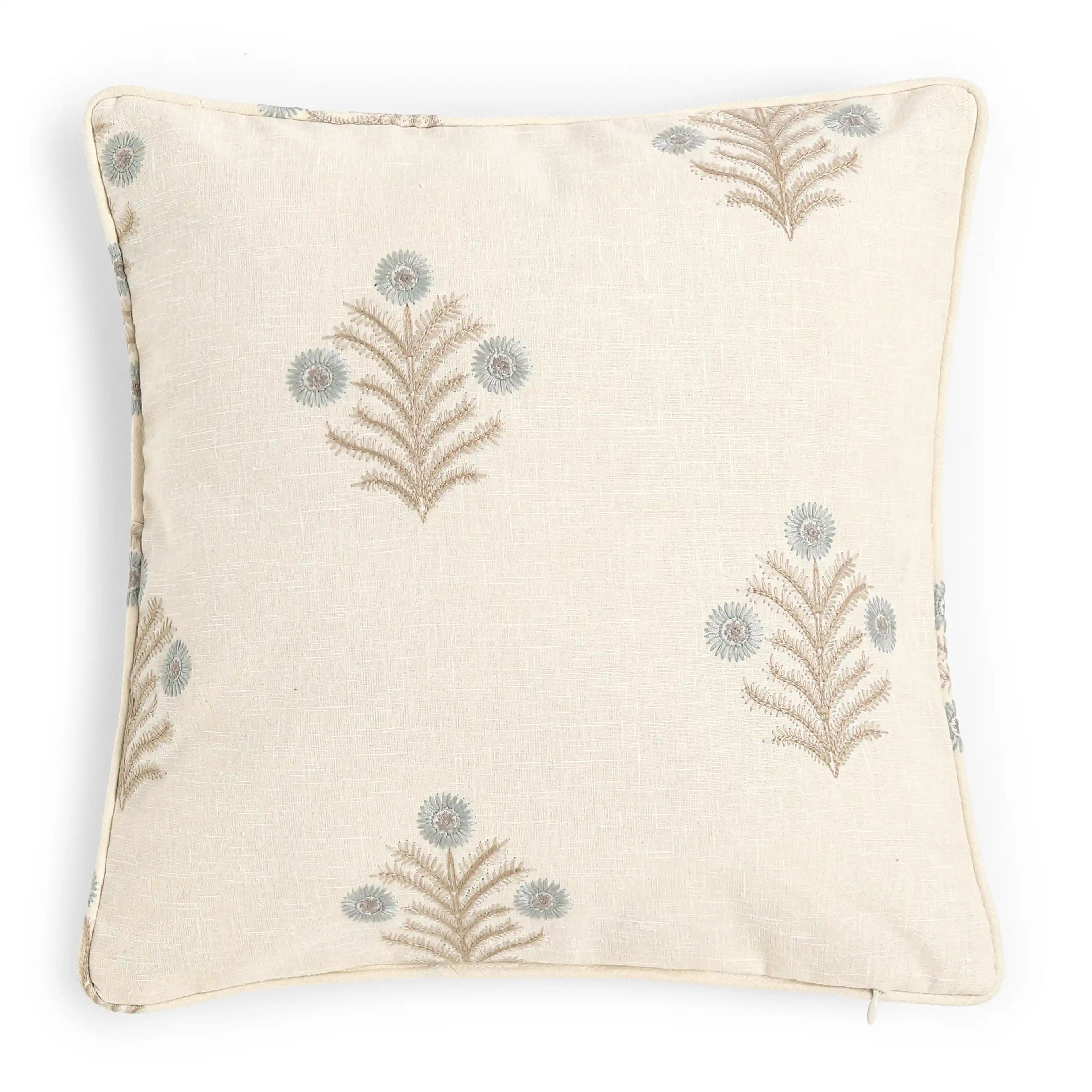 Vissencia Embroidered Cushion Cover | Threaded Bloom