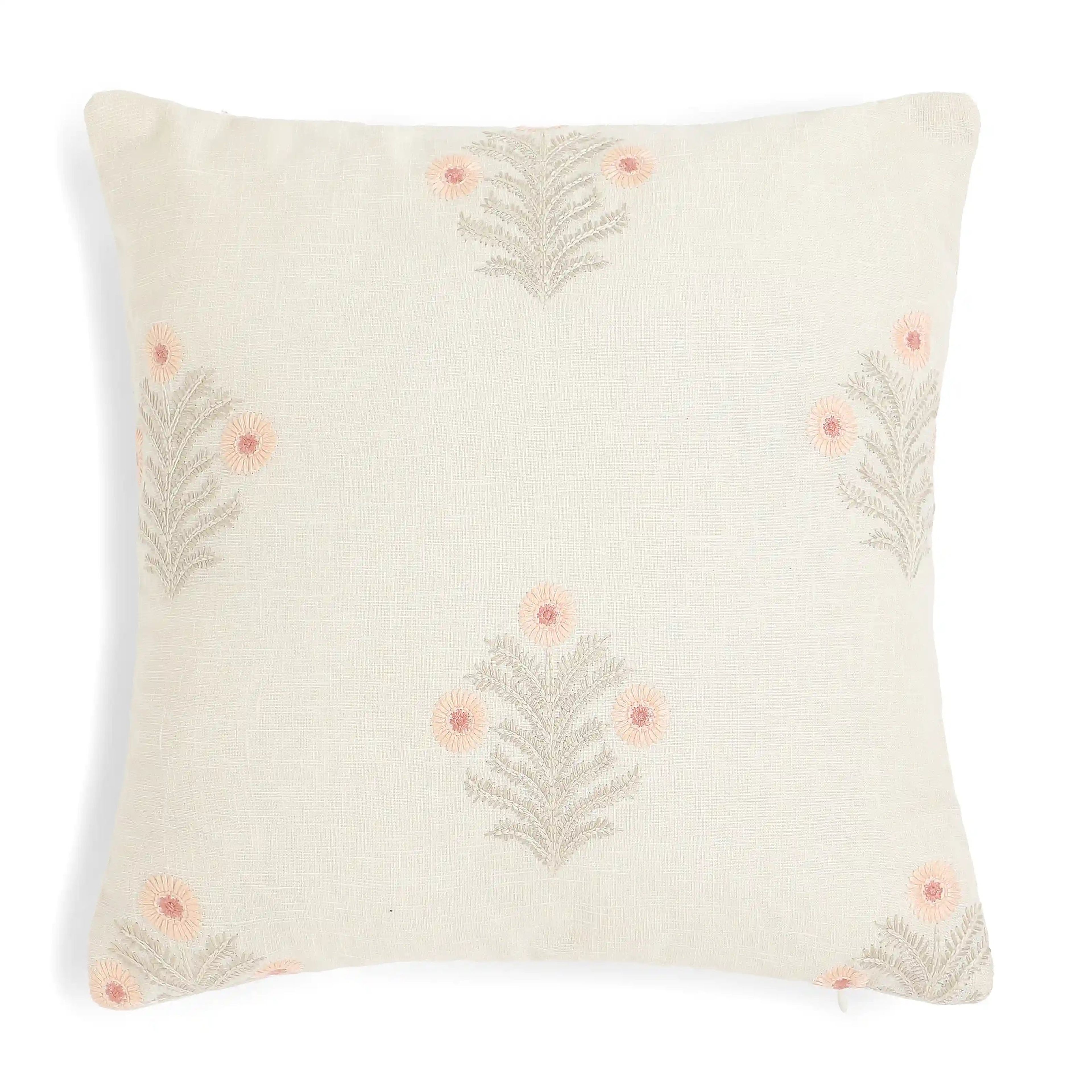 Vissencia Embroidered Cushion Cover | Threaded Bloom