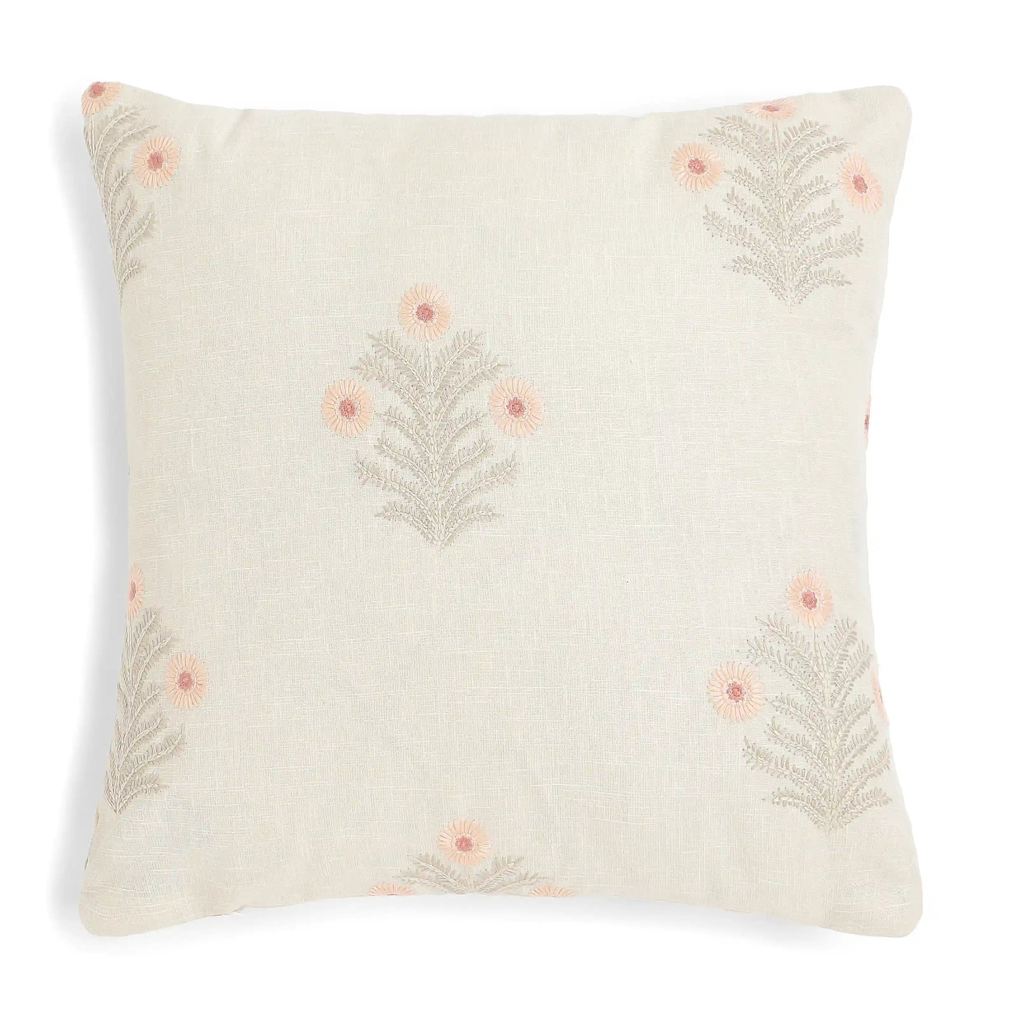 Vissencia Embroidered Cushion Cover | Threaded Bloom