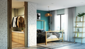 Split Level Master Bedroom Interior Design with Wardrobe Partition ...