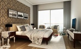 classical fusion master bedroom