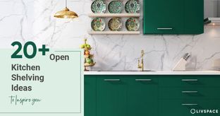 open kitchen shelf