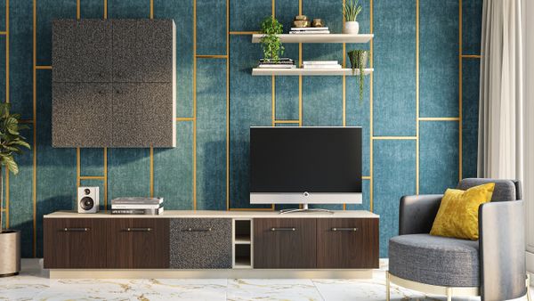Modern storage unit with TV