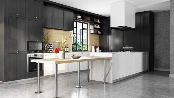 Contemporary peninsular kitchen